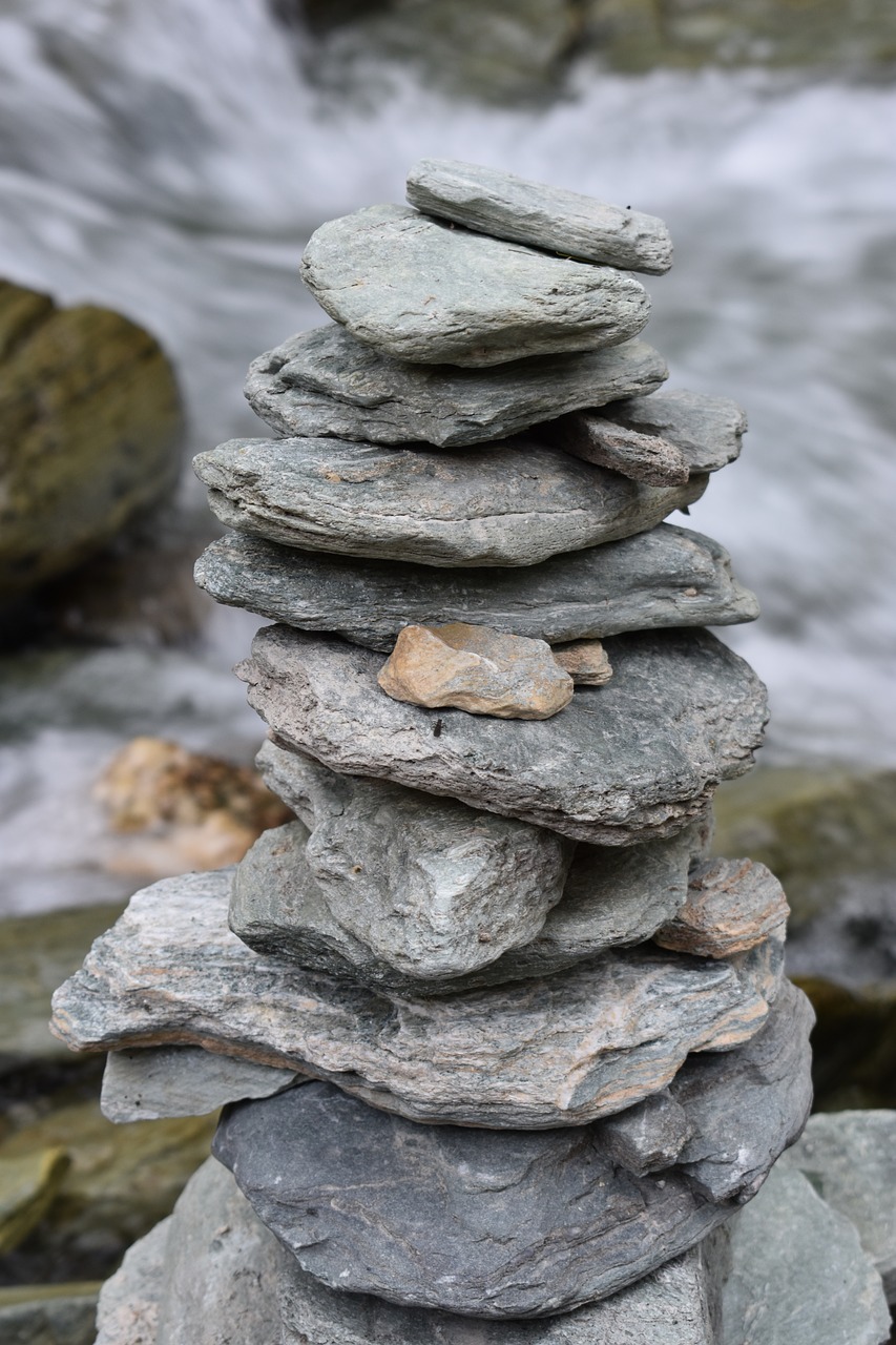 cairn stone meditation free photo