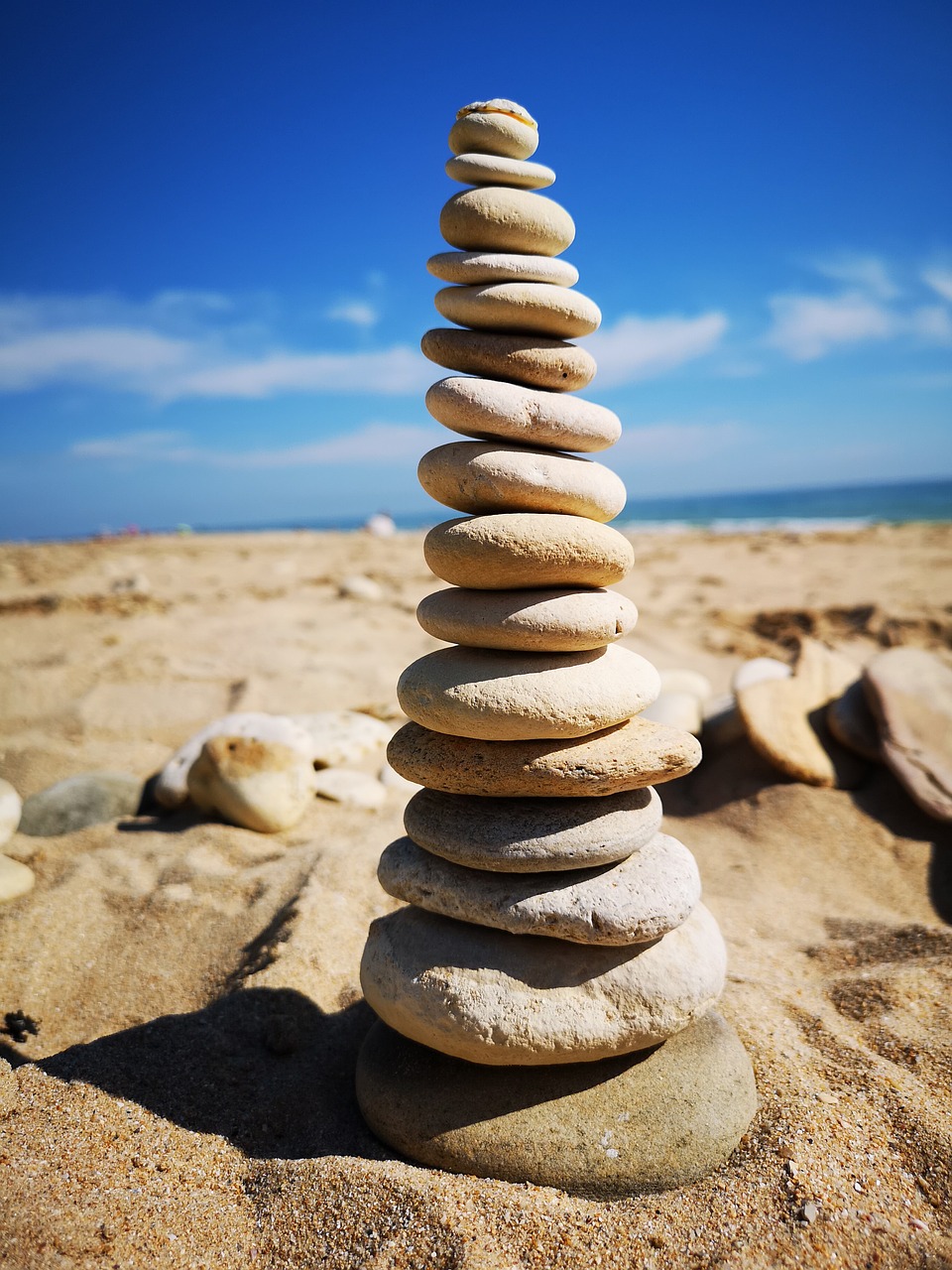 cairn  sea  sand free photo