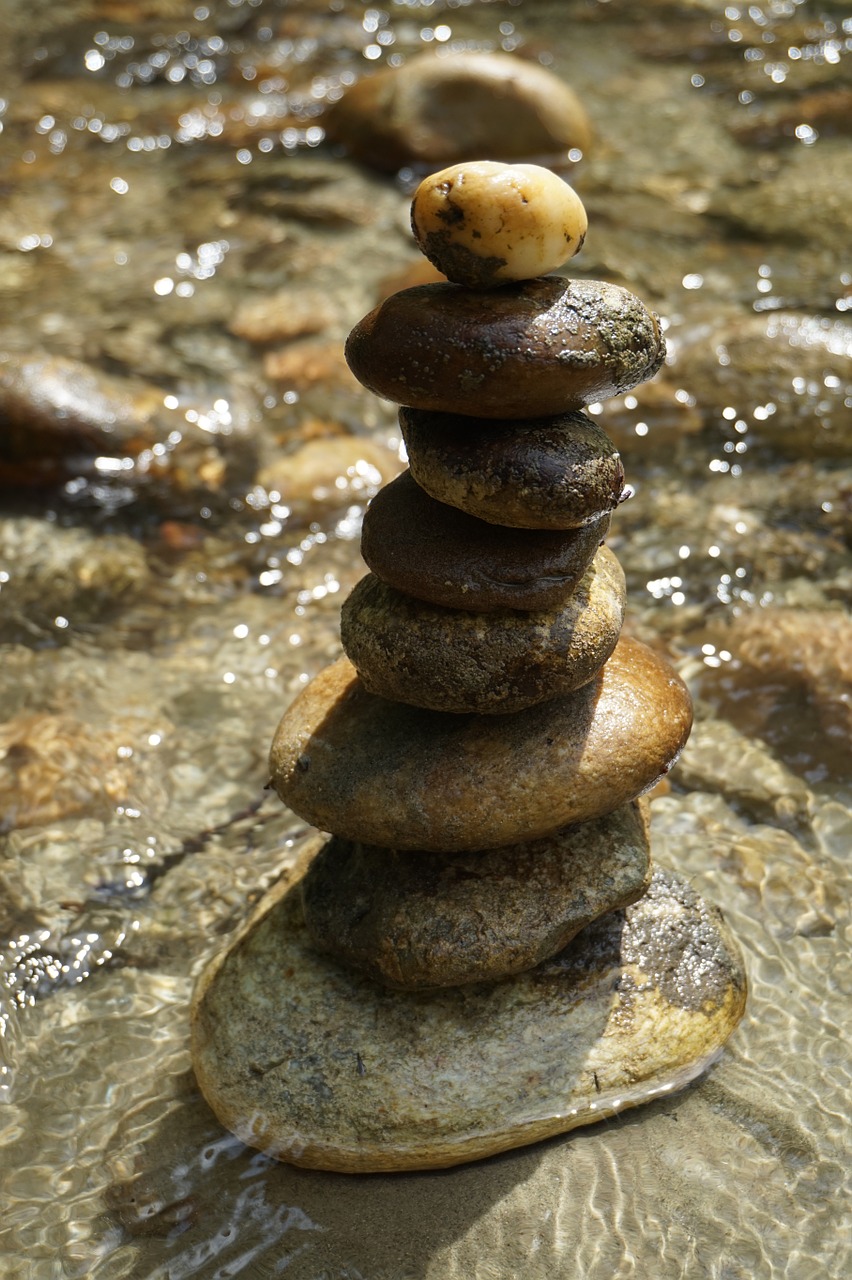 cairn balance meditation free photo