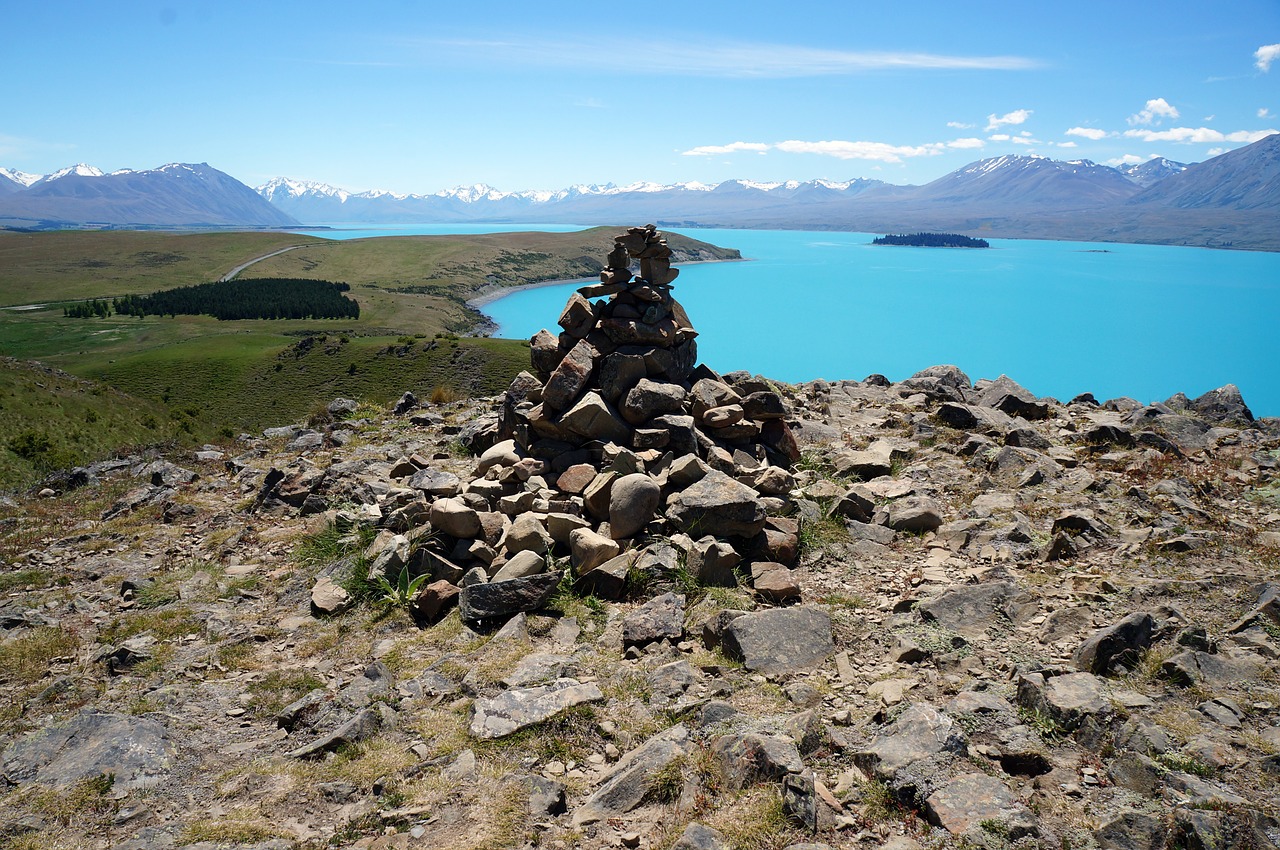 cairn stones lake free photo