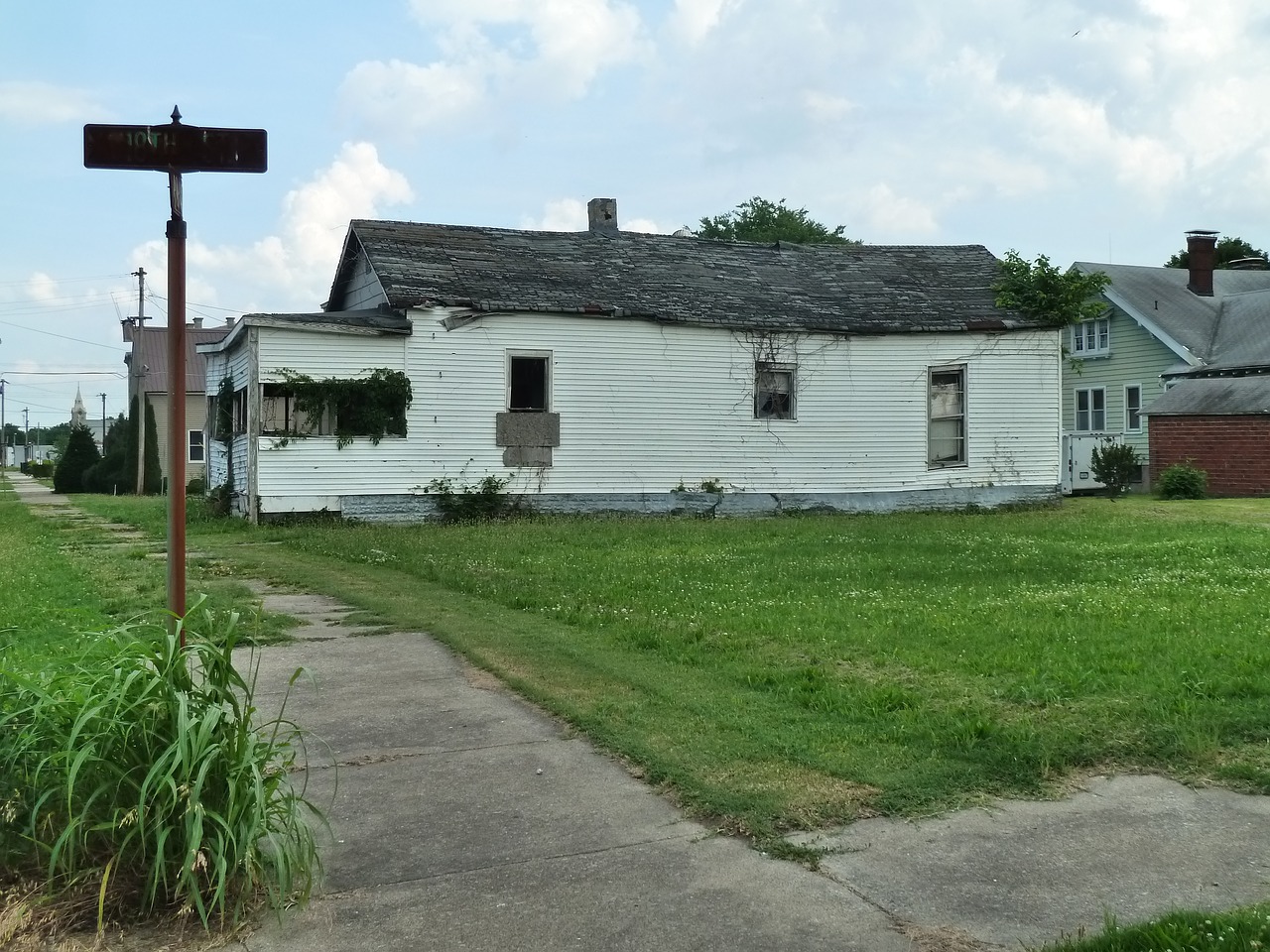 cairo illinois run down neighborhood free photo