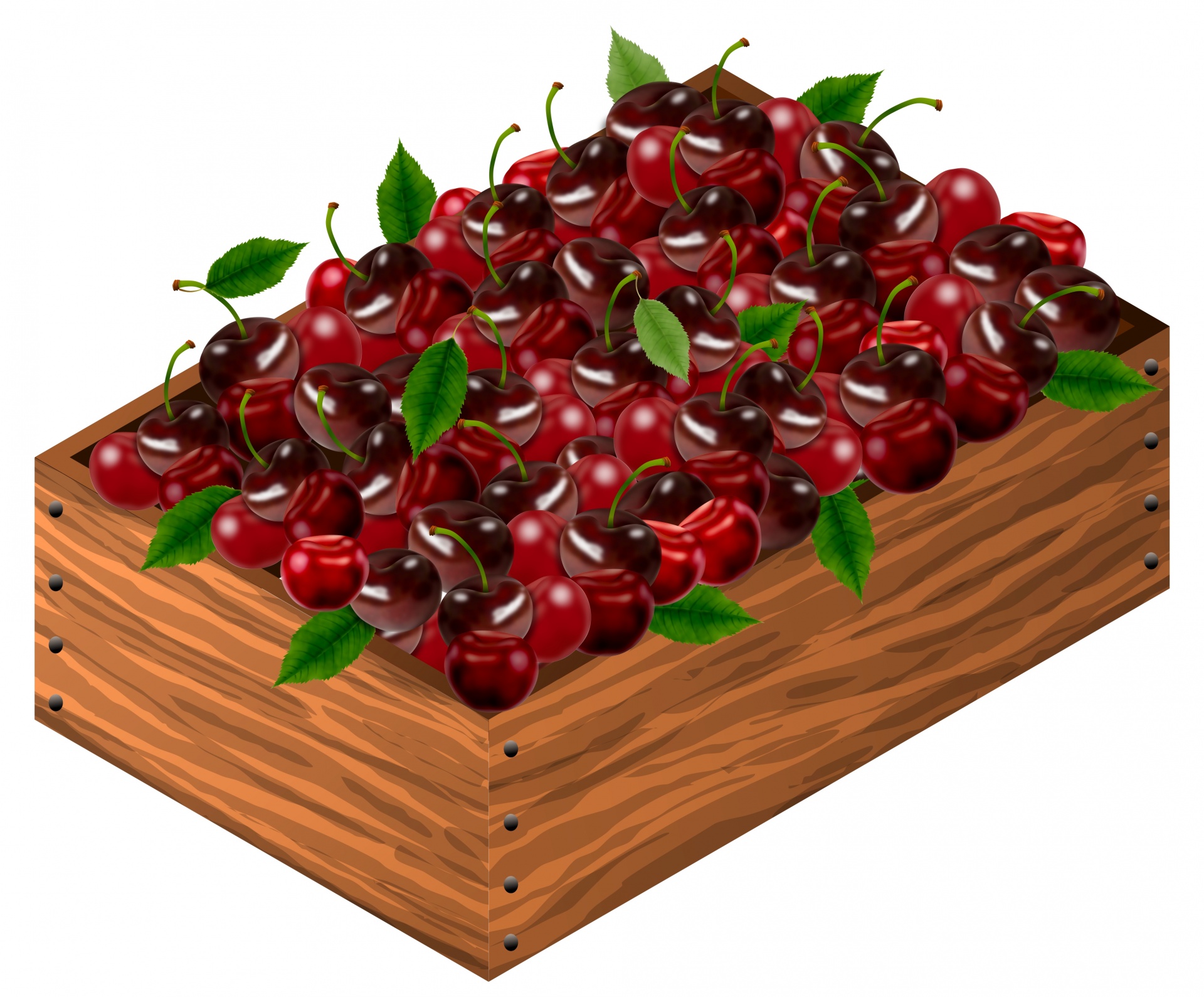cherries box fruit free photo