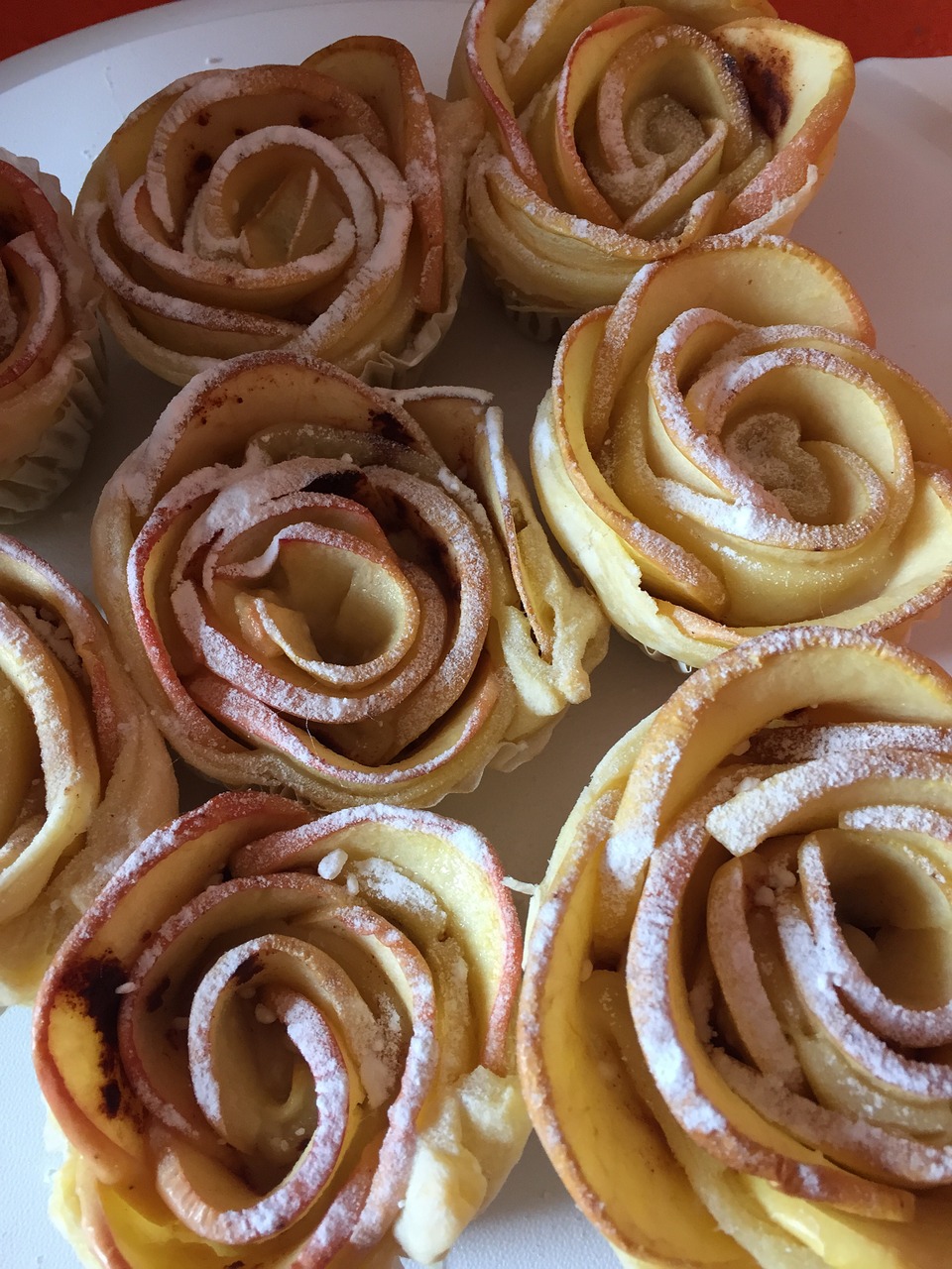 cake apple roses muffins free photo