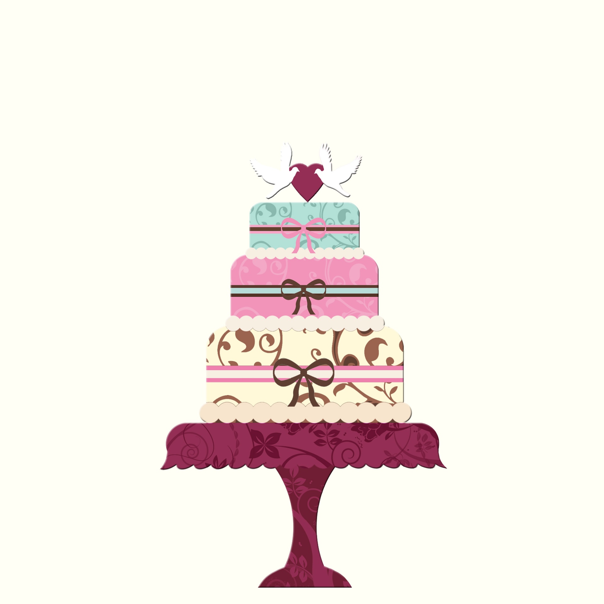 cake wedding cake colorful free photo