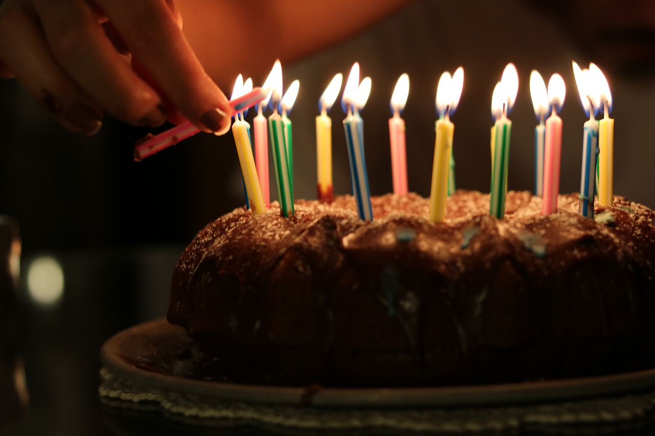 cake candles birthday cake free photo