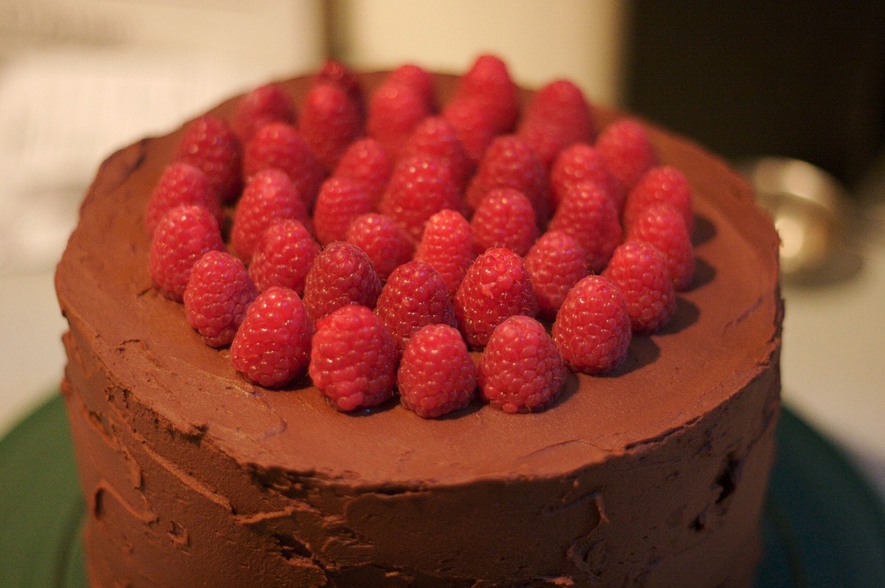 cake chocolate raspberry free photo
