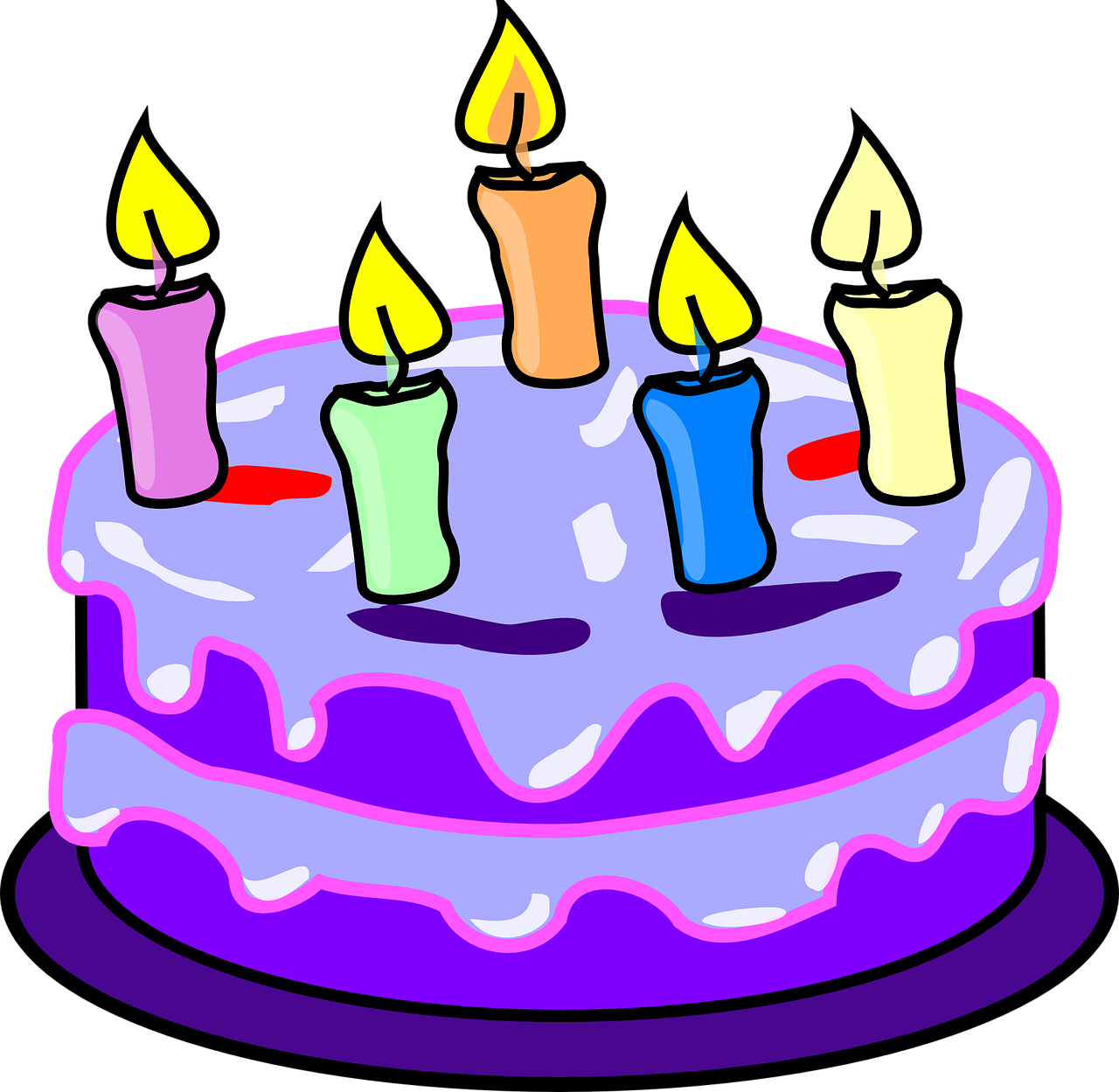 cake candles birthday free photo