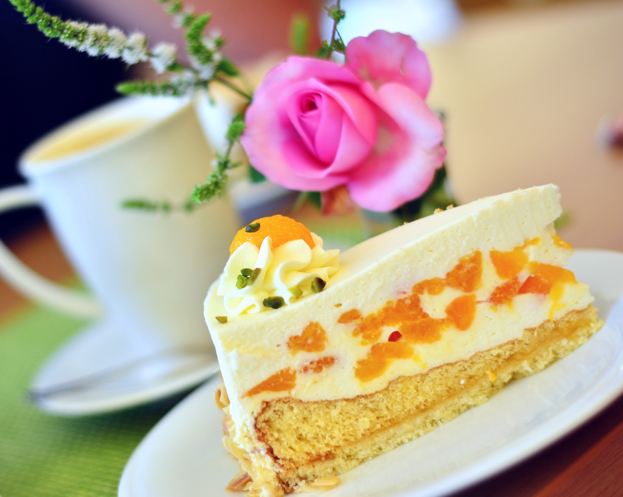 cake  mandarin cake  cream cake free photo