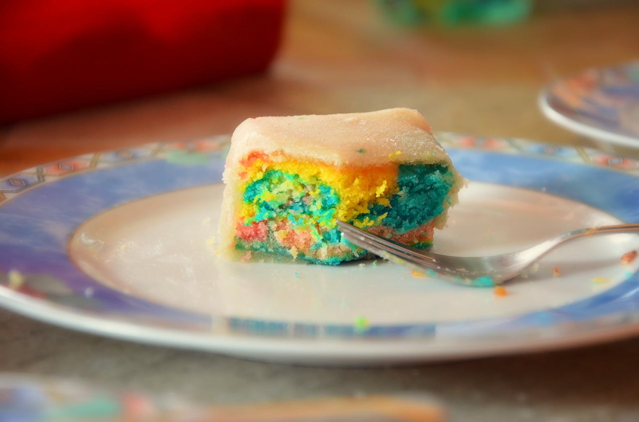 cake rainbow birthday free photo