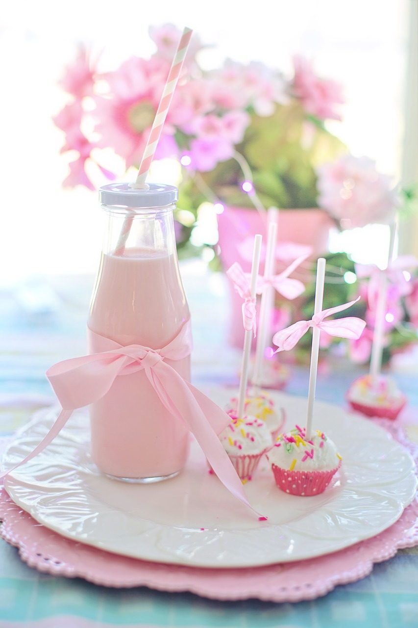cake pop  milk  pink free photo