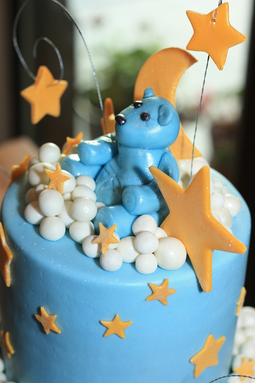 cakes baby shower blue free photo