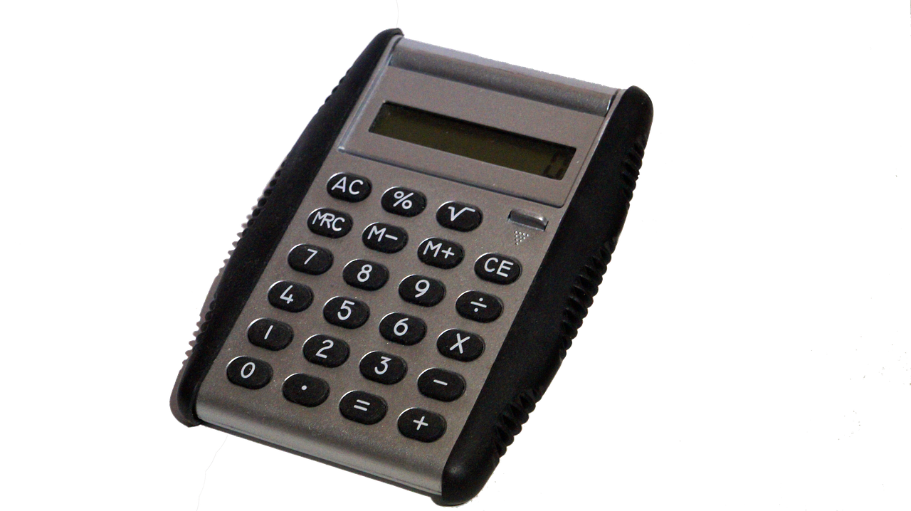 calculator isolated office free photo