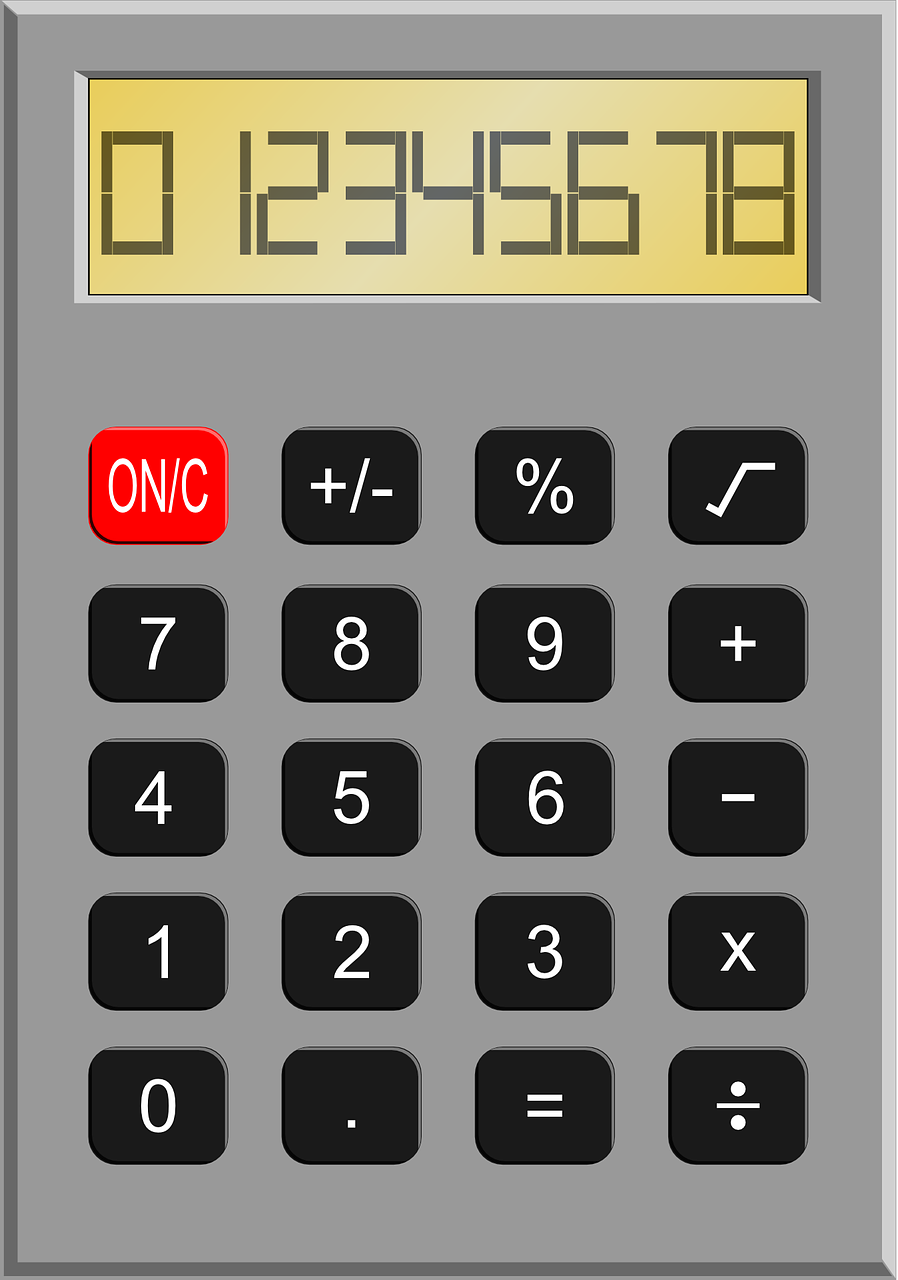 calculator maths retro free photo
