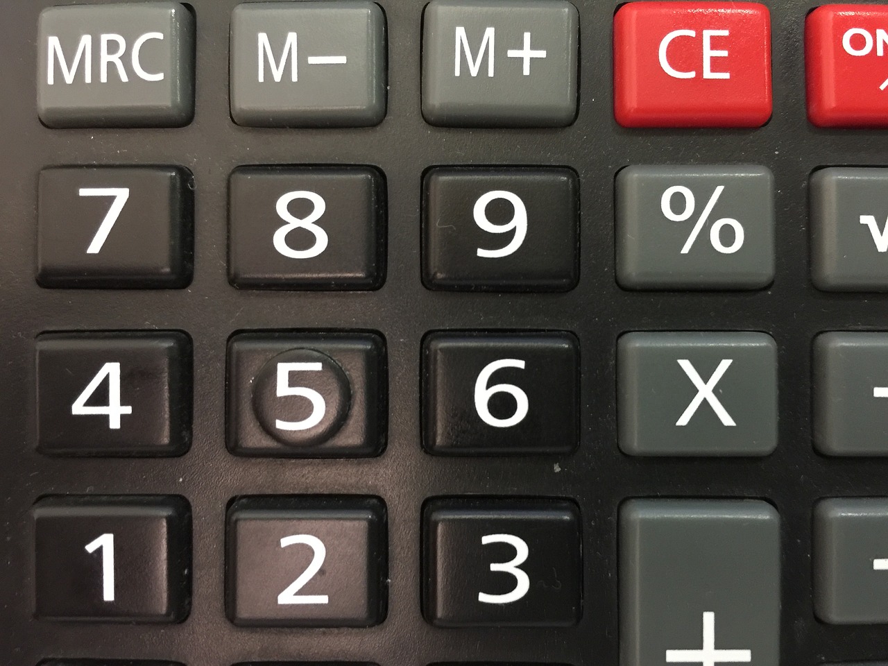 one calculator black free photo