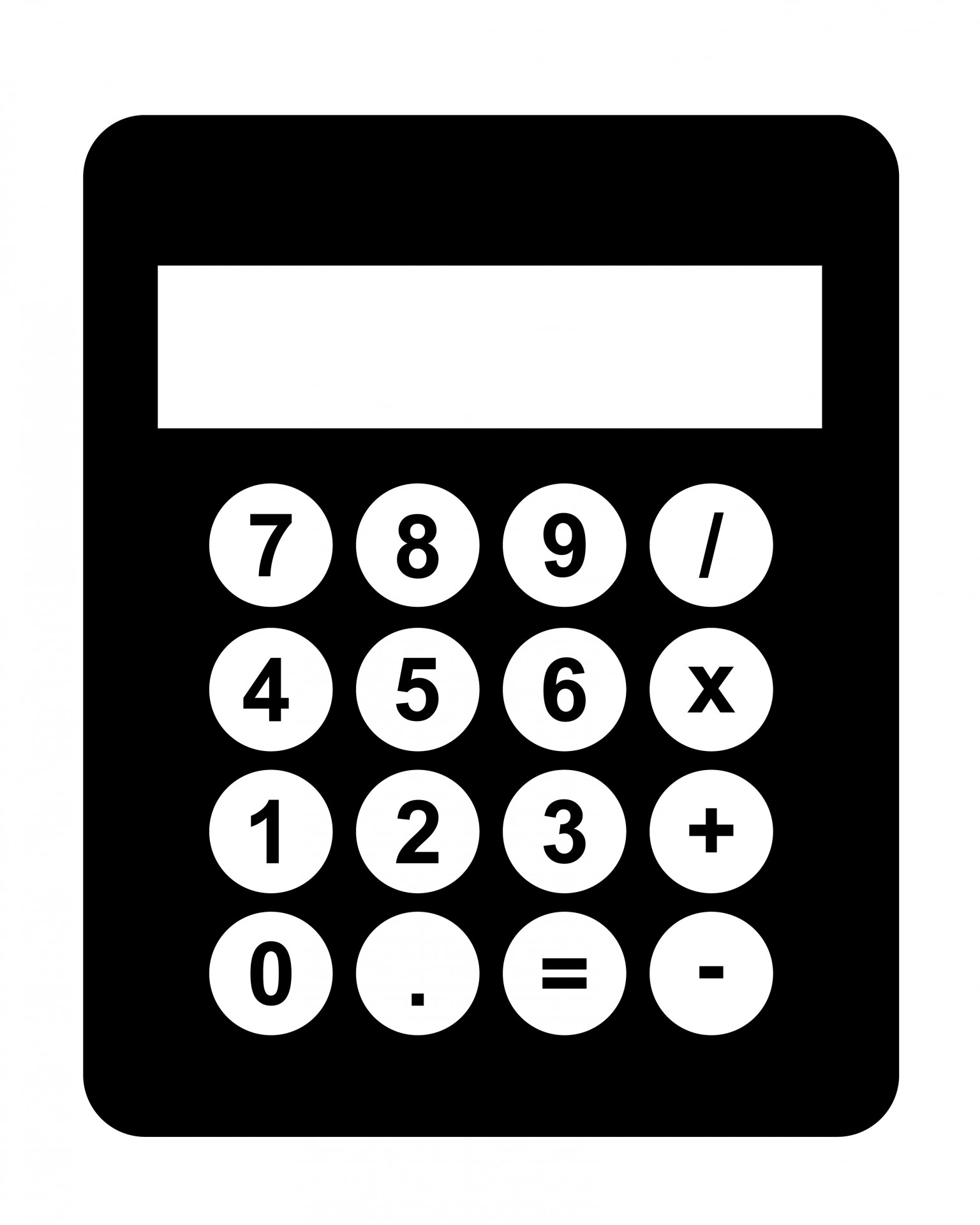 calculator black clipart free photo