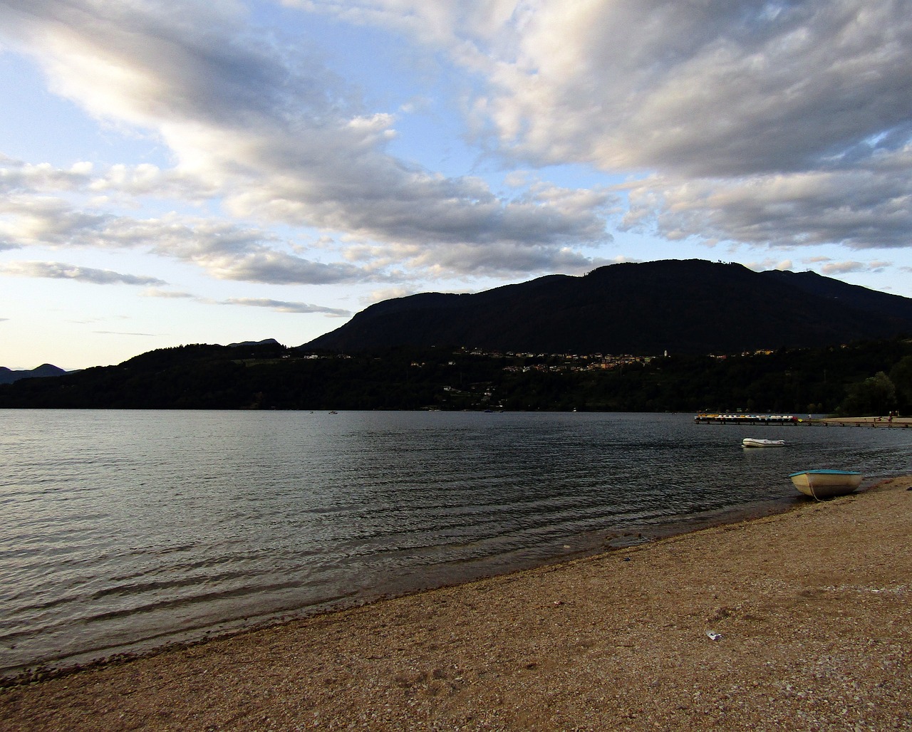 caldonazzo lake sunset free photo