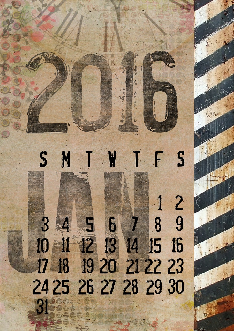 calendar 2016 january free photo