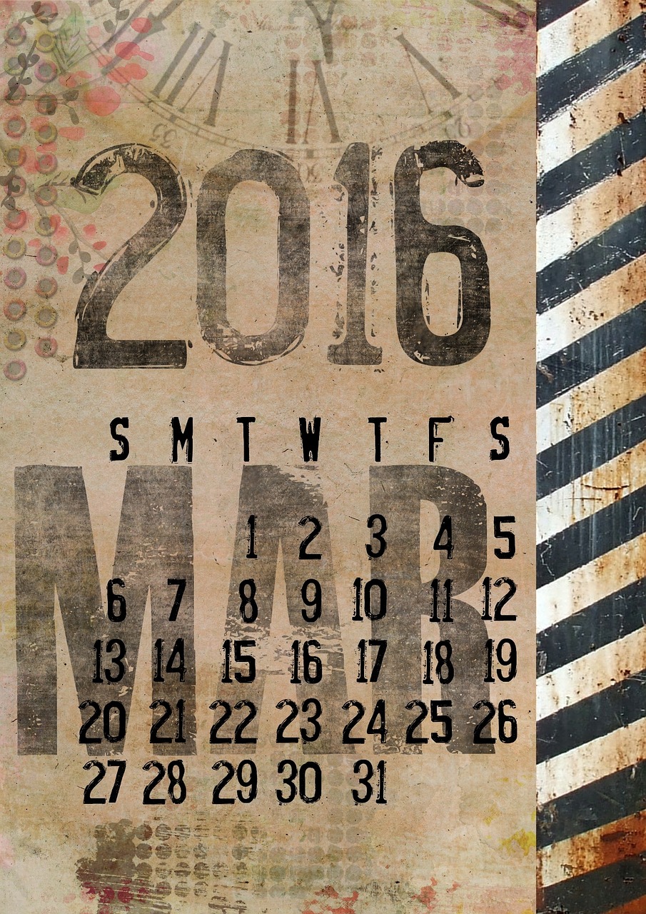 calendar 2016 march free photo