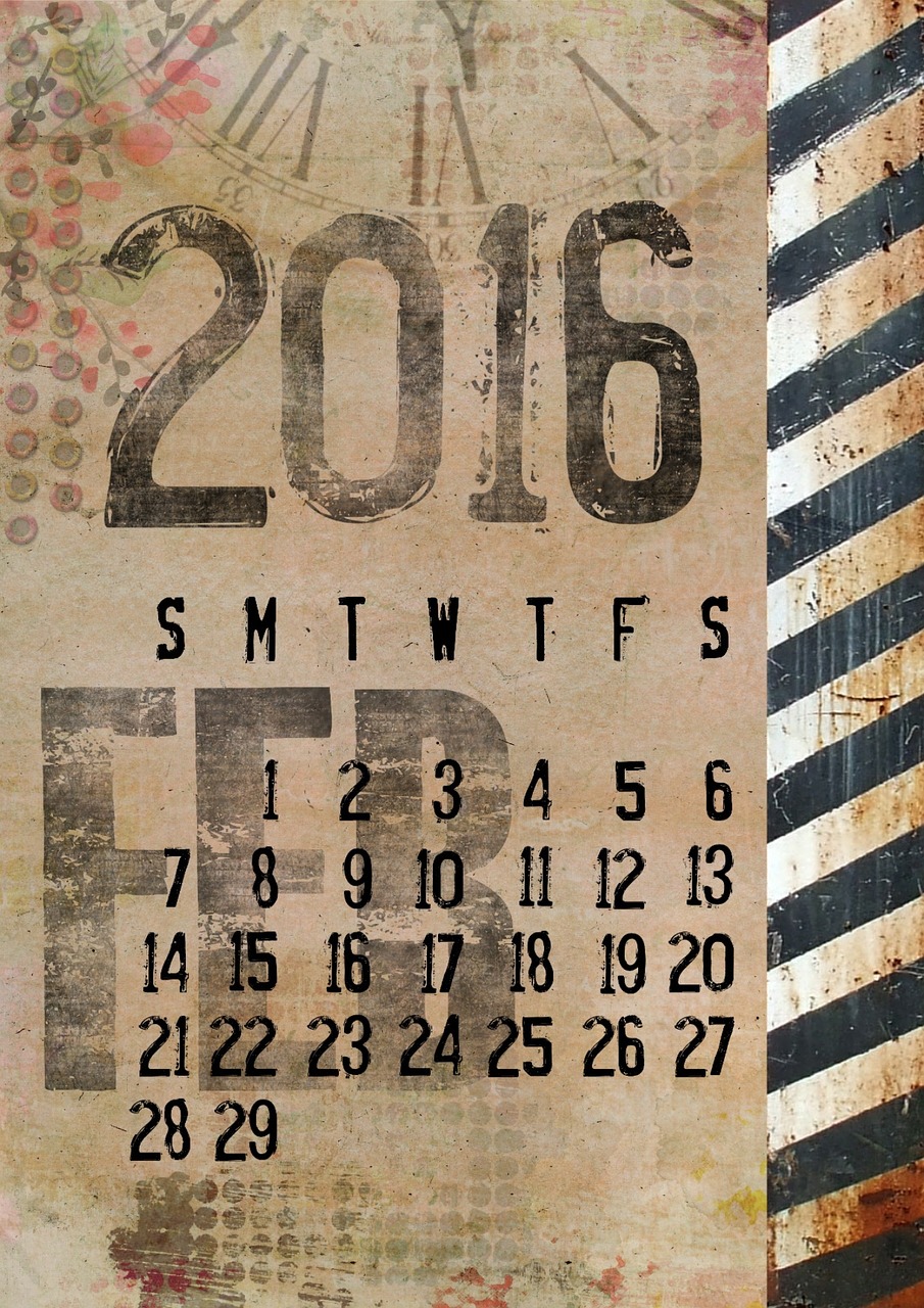 calendar 2016 february free photo