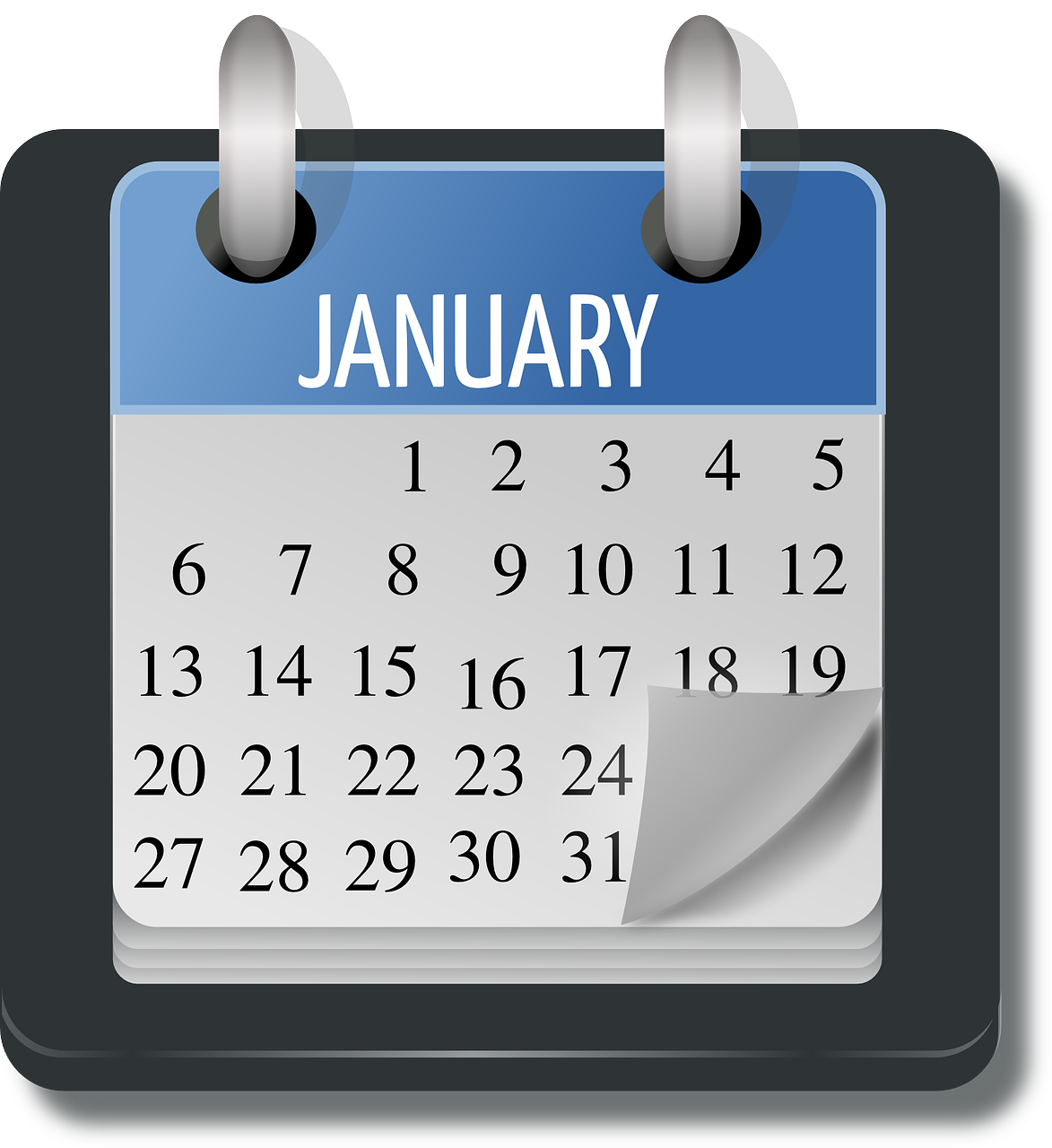 calendar january month free photo