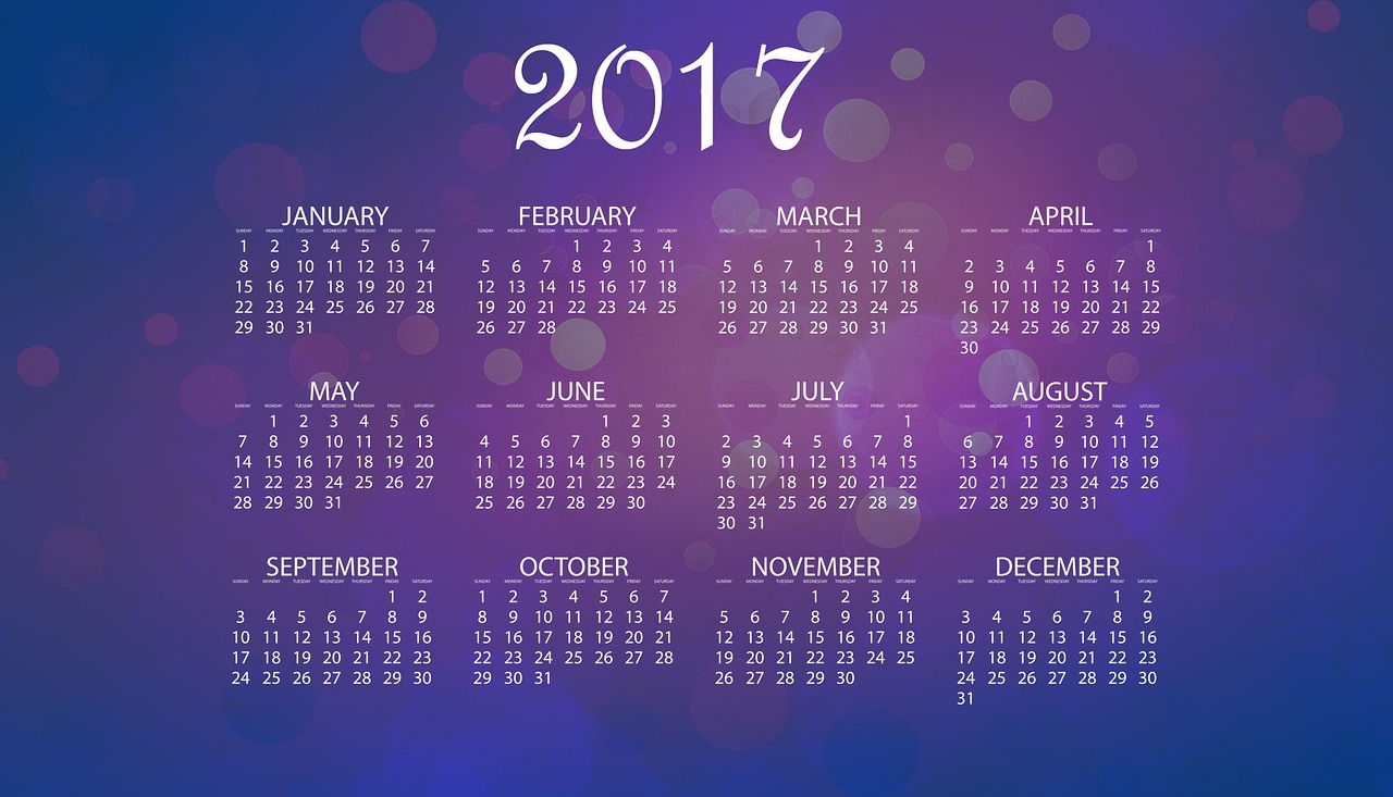 calendar 2017 date free photo