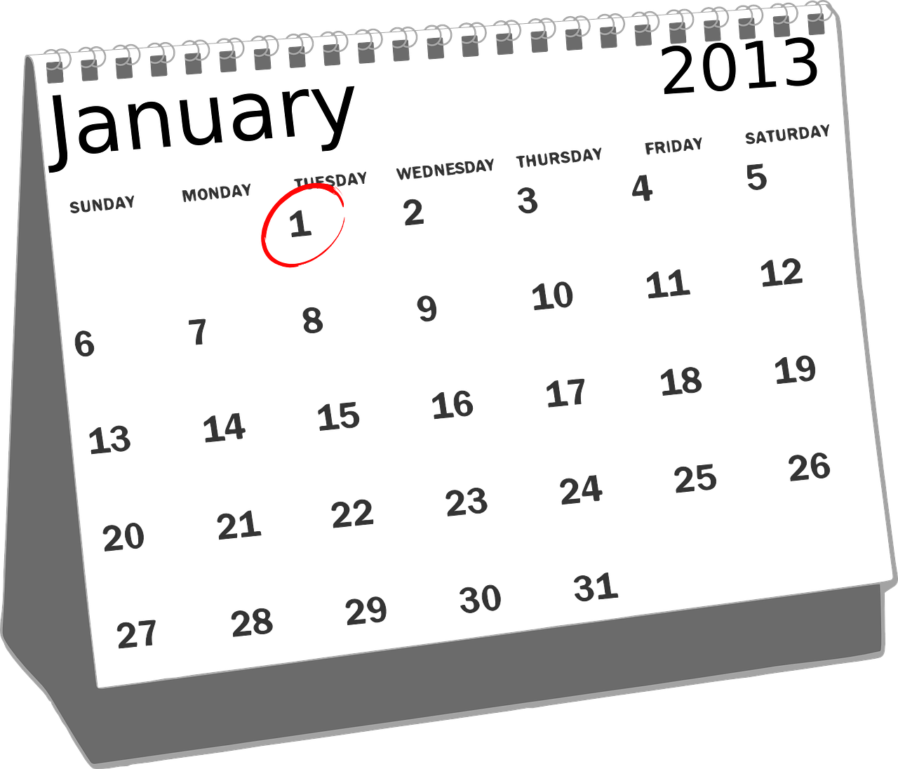 calendar january desk free photo