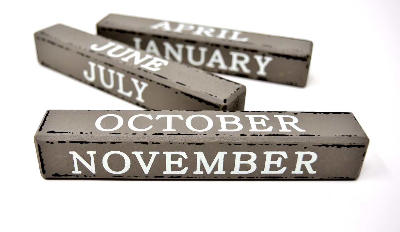 calendar months wood free photo