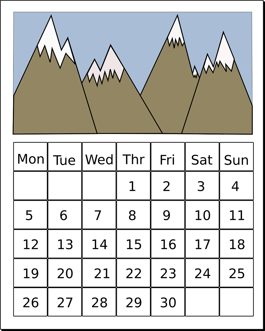 calendar date month free photo