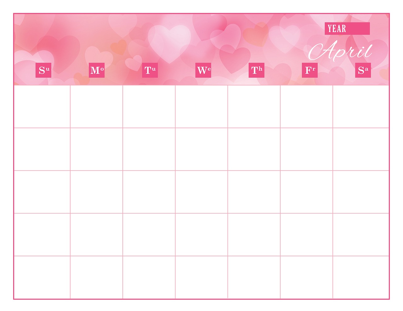 calendar  calendar template  april free photo