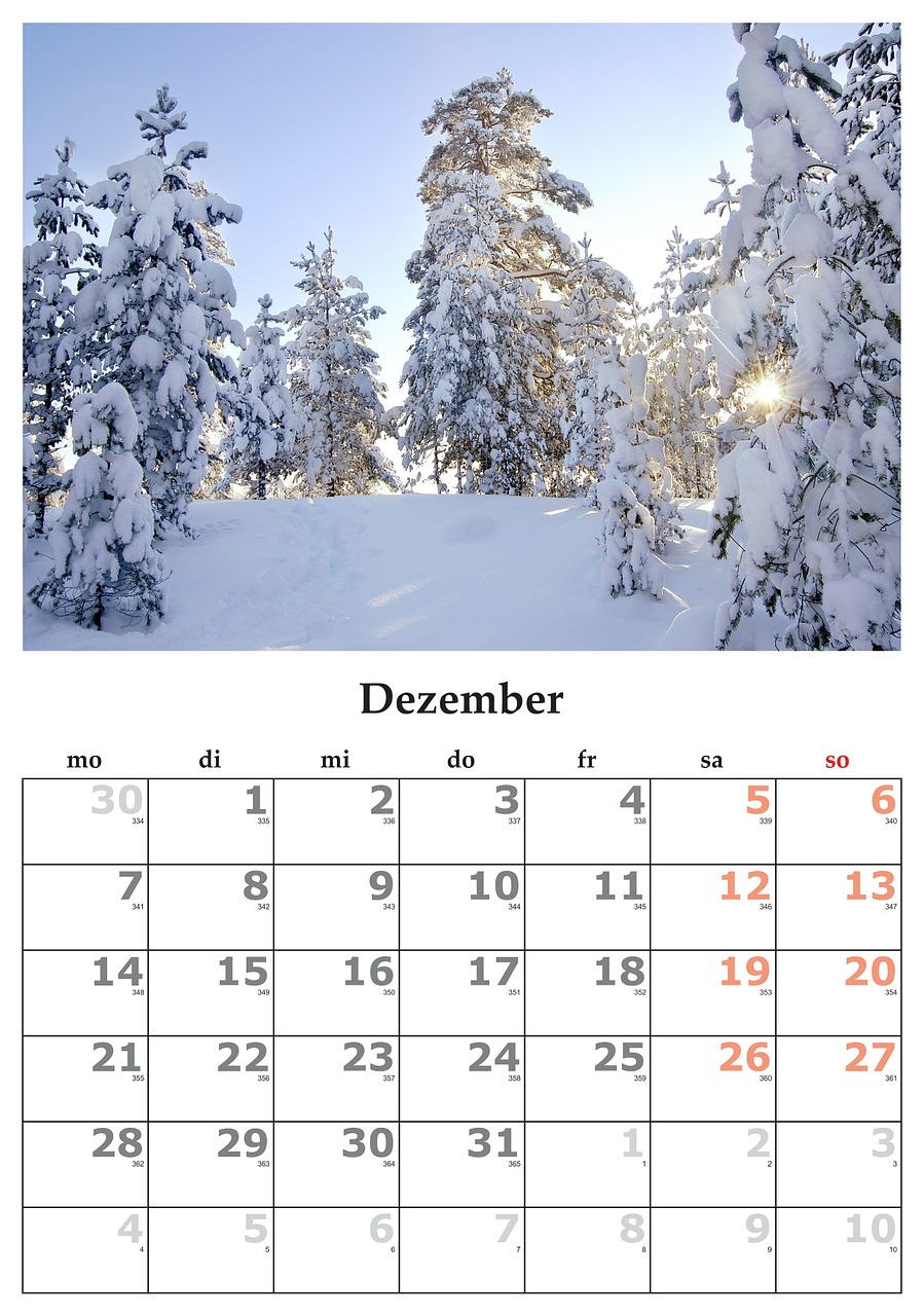 calendar month december free photo