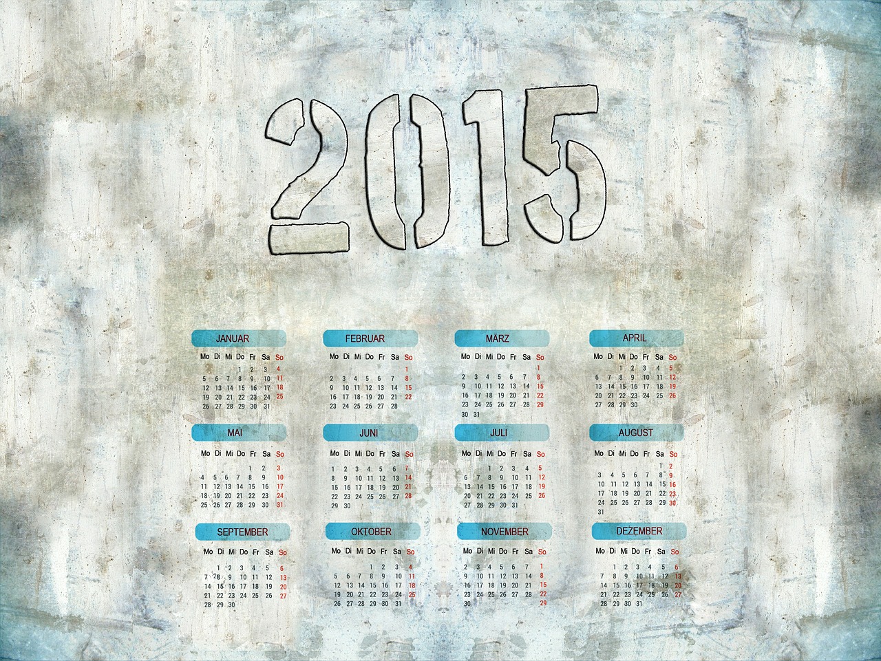 calendar 2015 grunge free photo