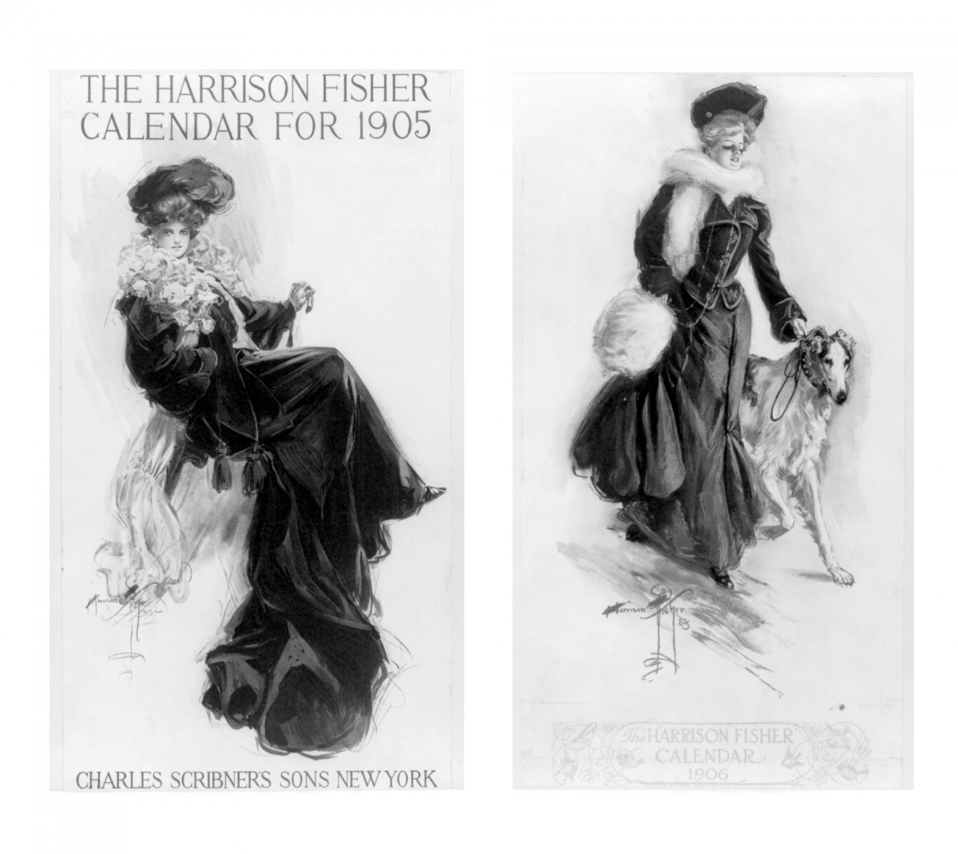 harrison fisher calendar girl 1906 free photo