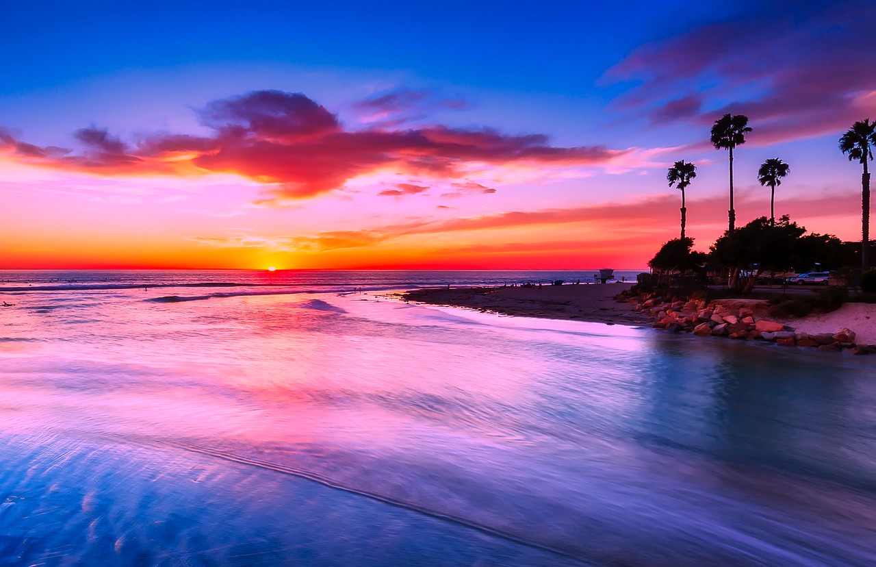 california sunset evening free photo