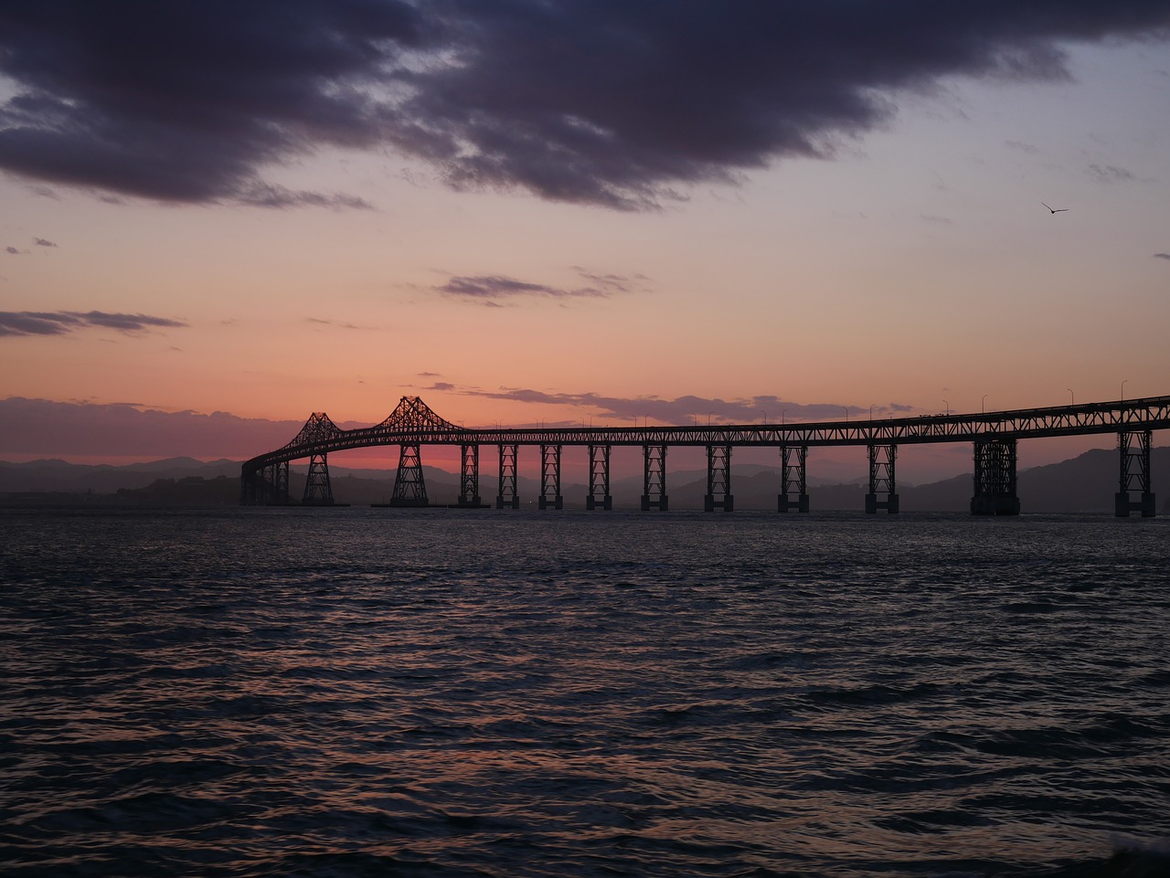 california bridge sunset