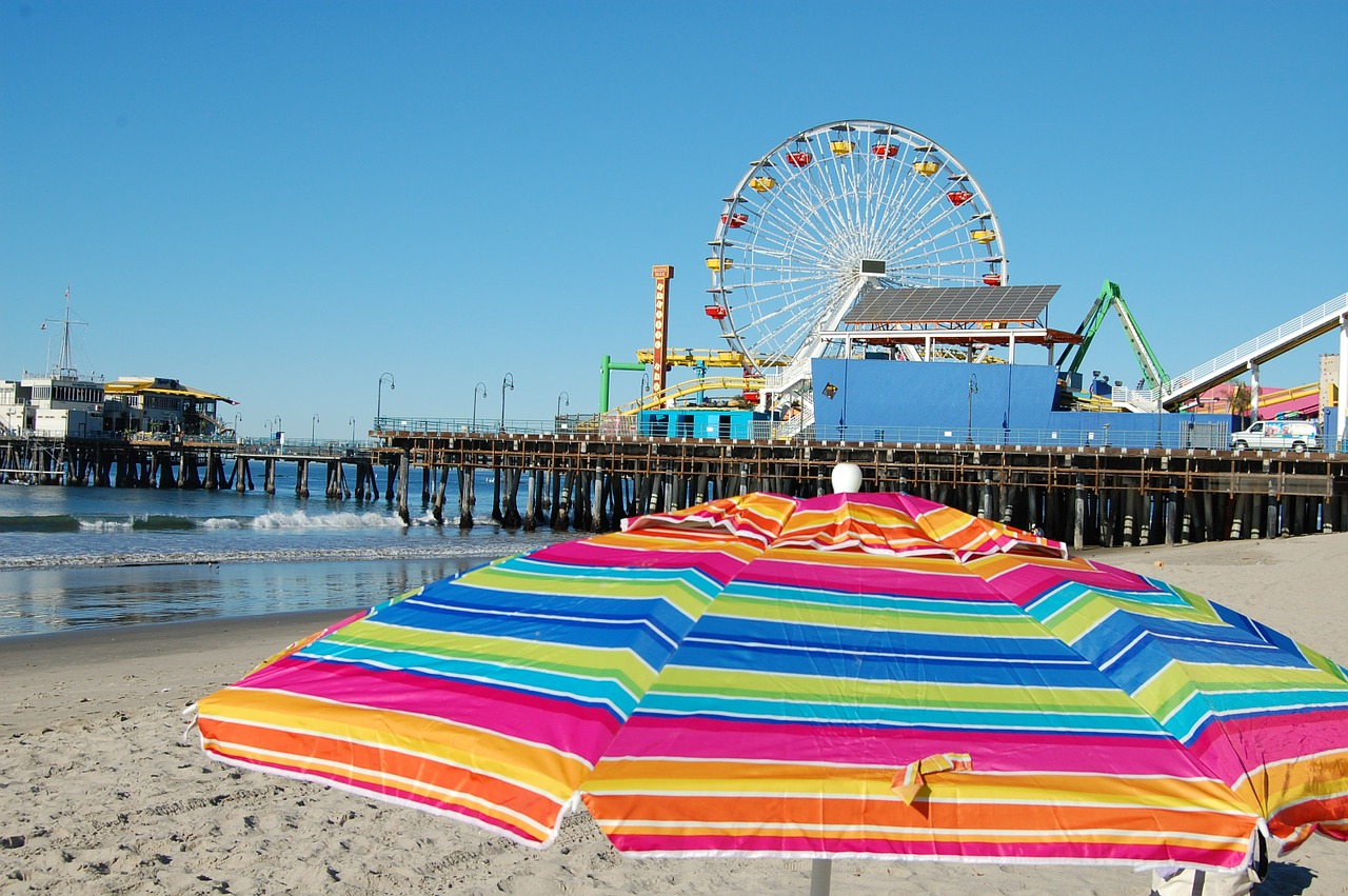 california beach parasol free photo