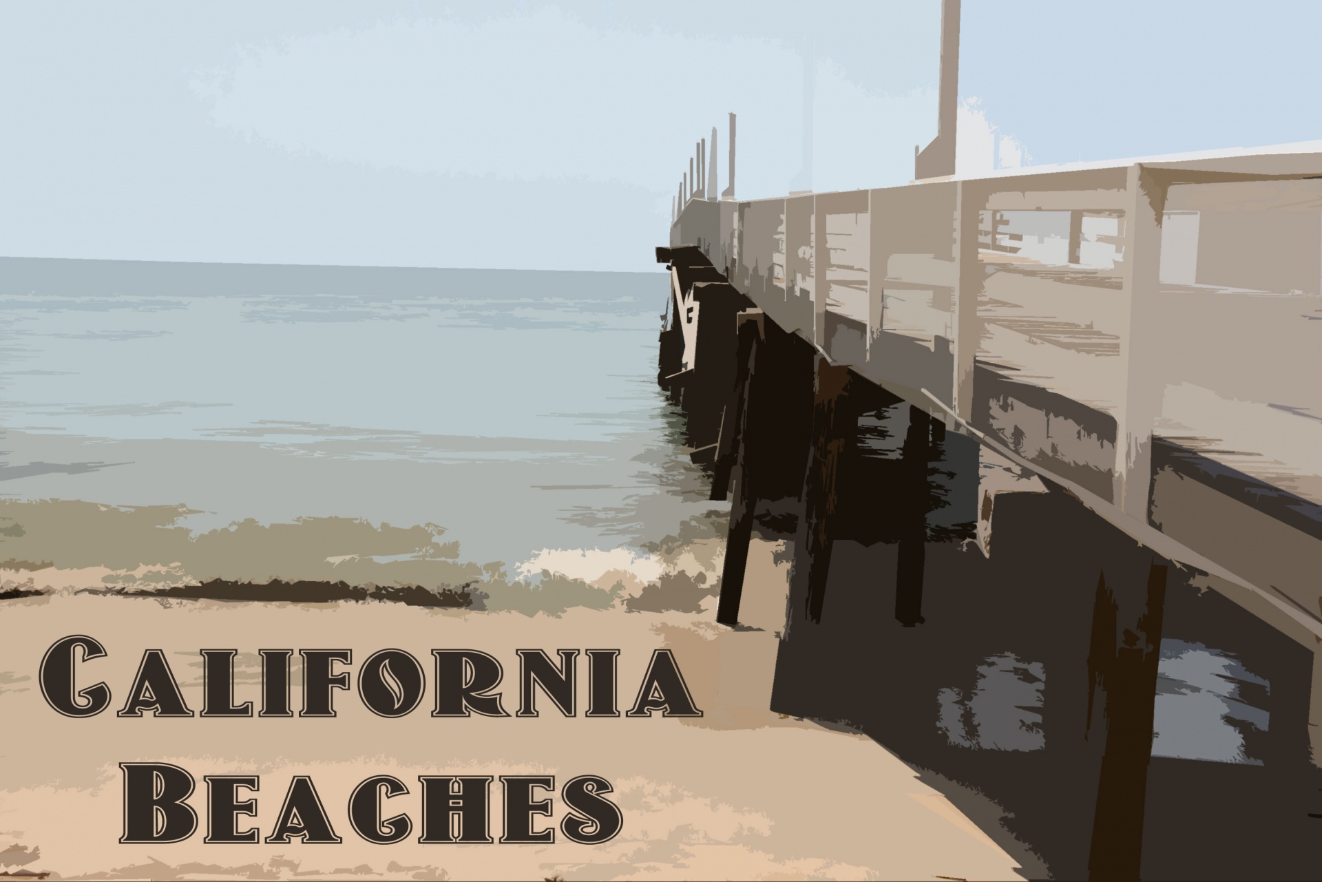 california pier beach free photo