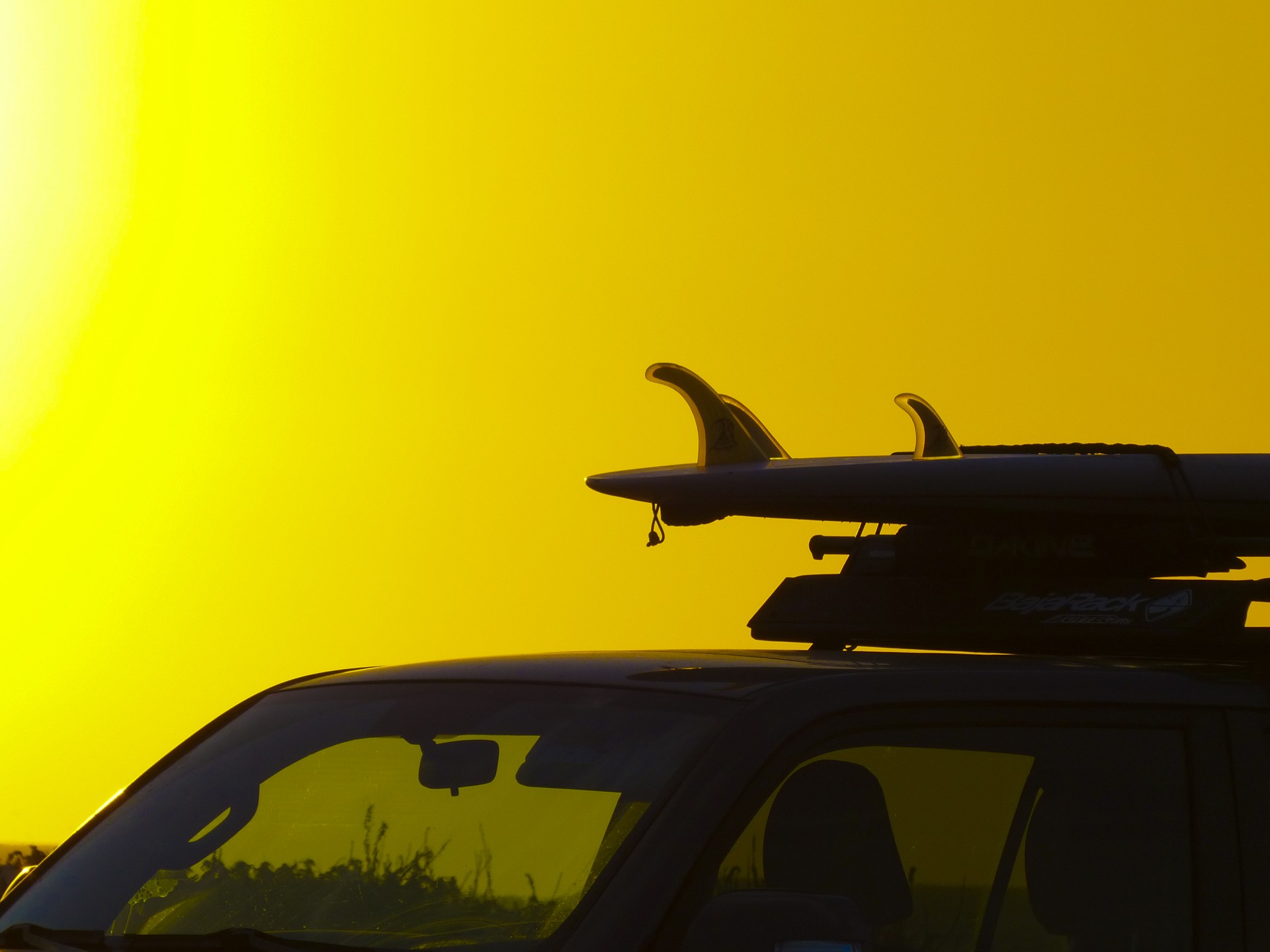 sunset surfer car free photo