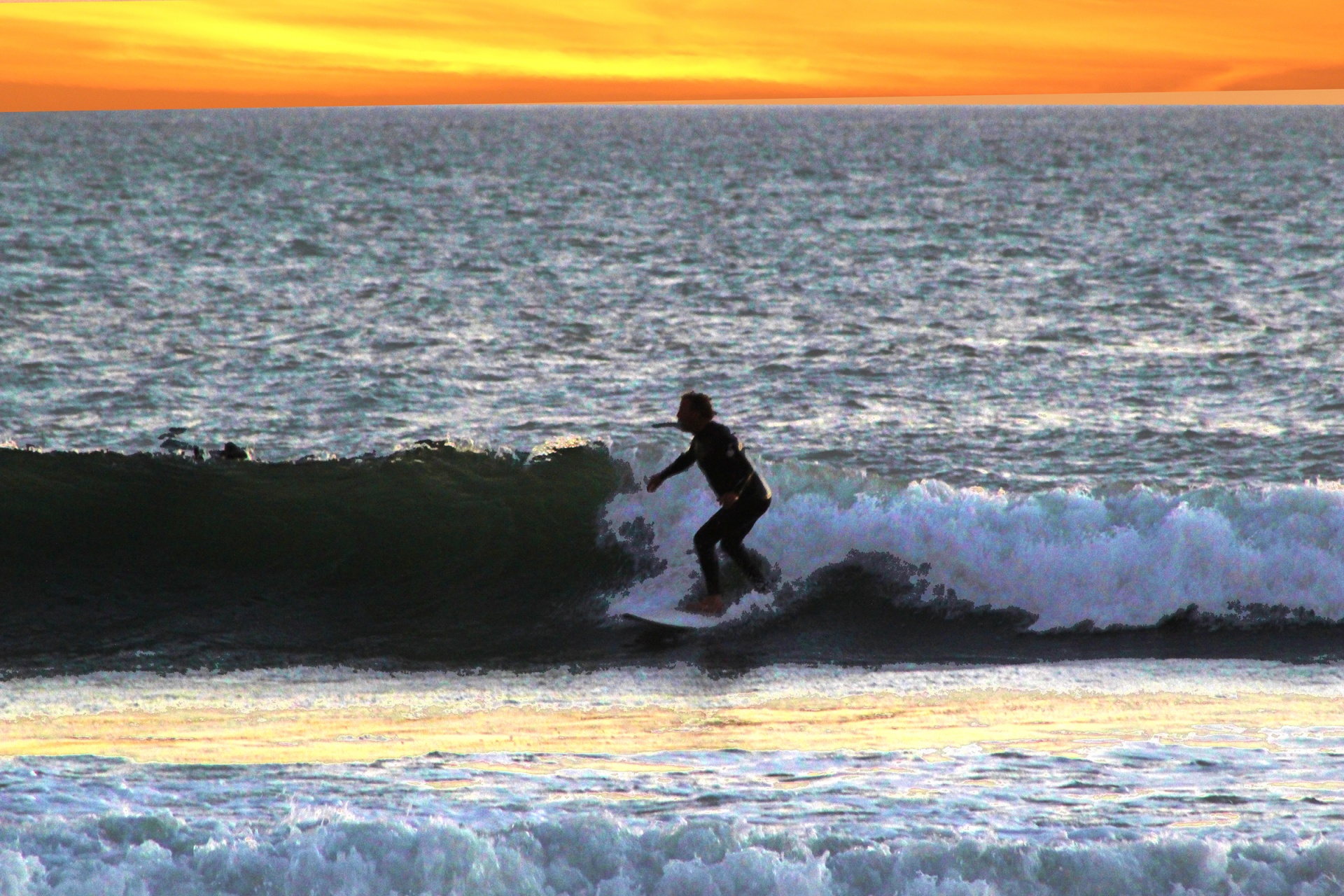 california sunset surfing free photo