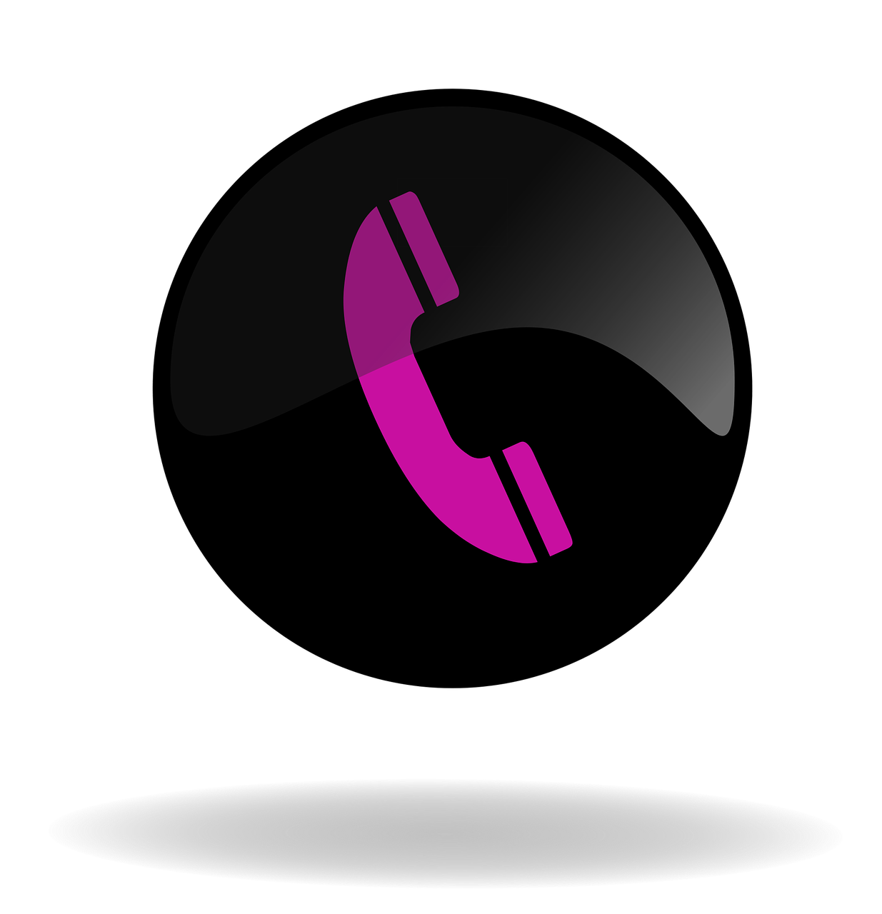 call call button black and pink button free photo