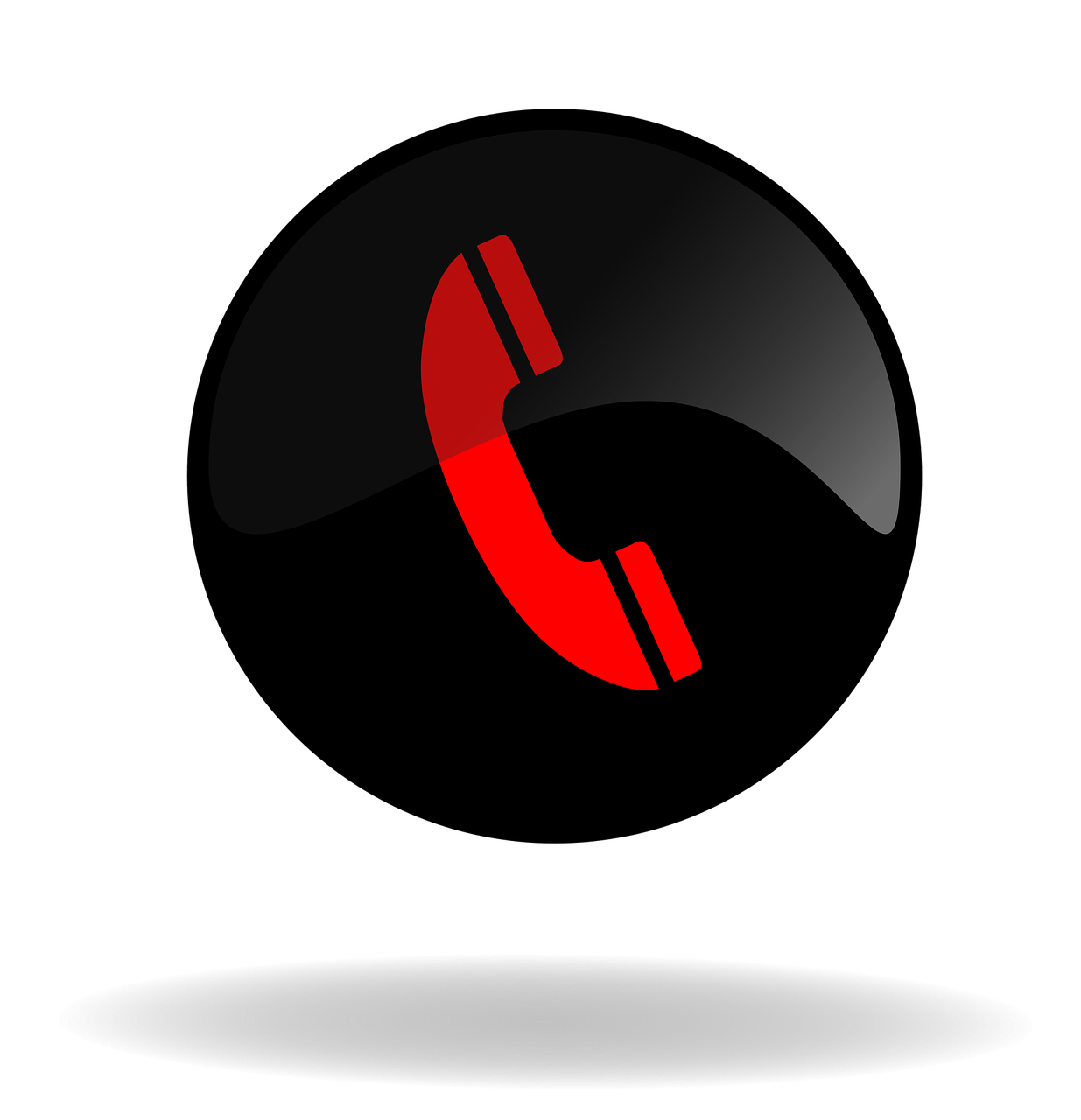 call call button black and red button free photo