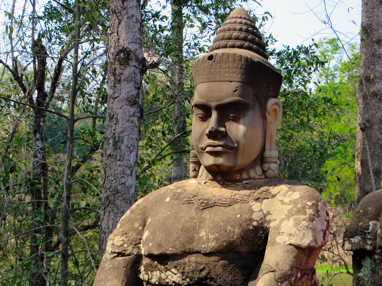 cambodia angkor statue free photo