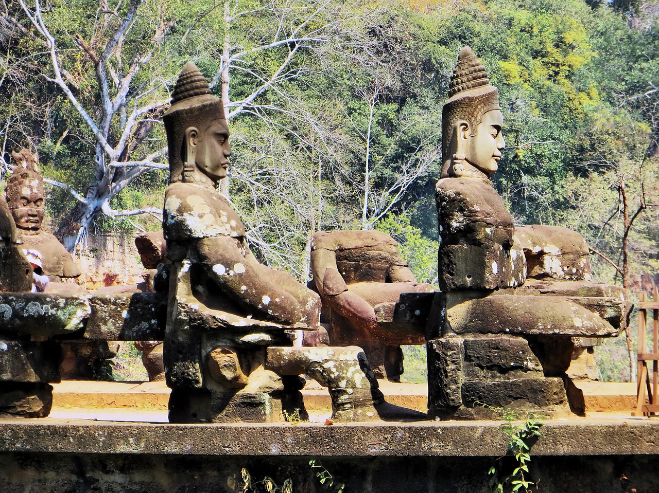 cambodia angkor guards free photo