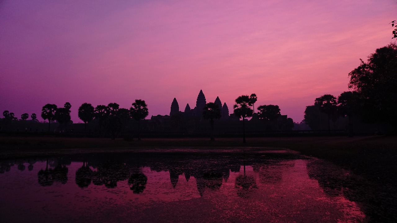 cambodia angkor wat sunrise free photo