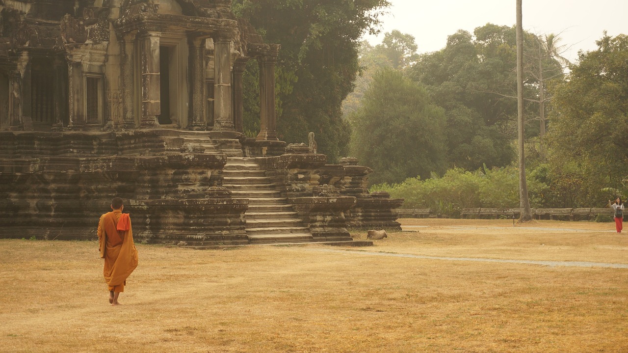 cambodia monk orange free photo