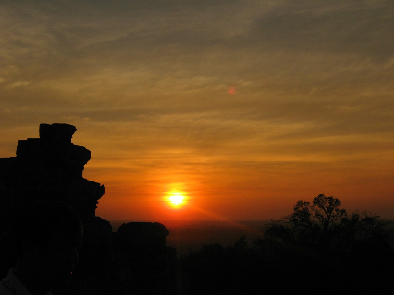 cambodia sun sunset free photo