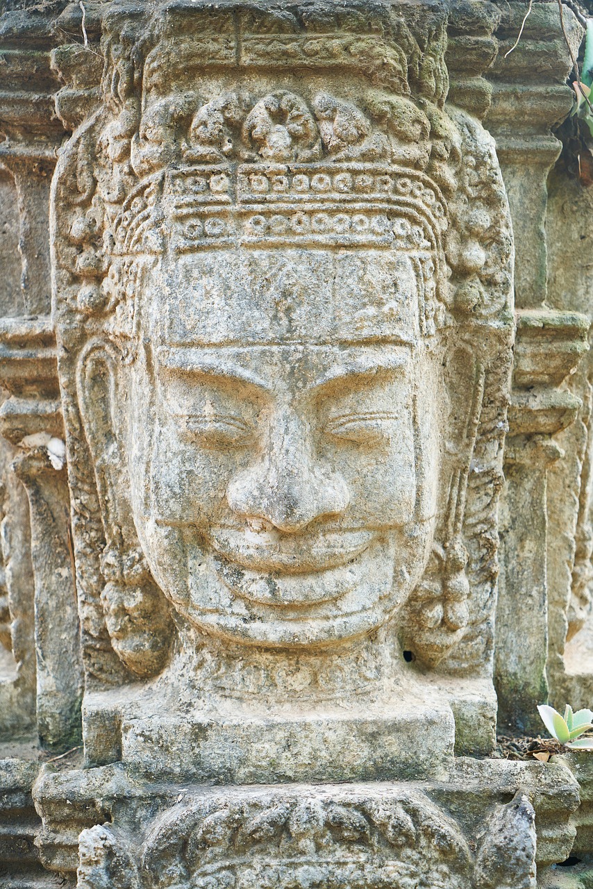 cambodia on temple free photo