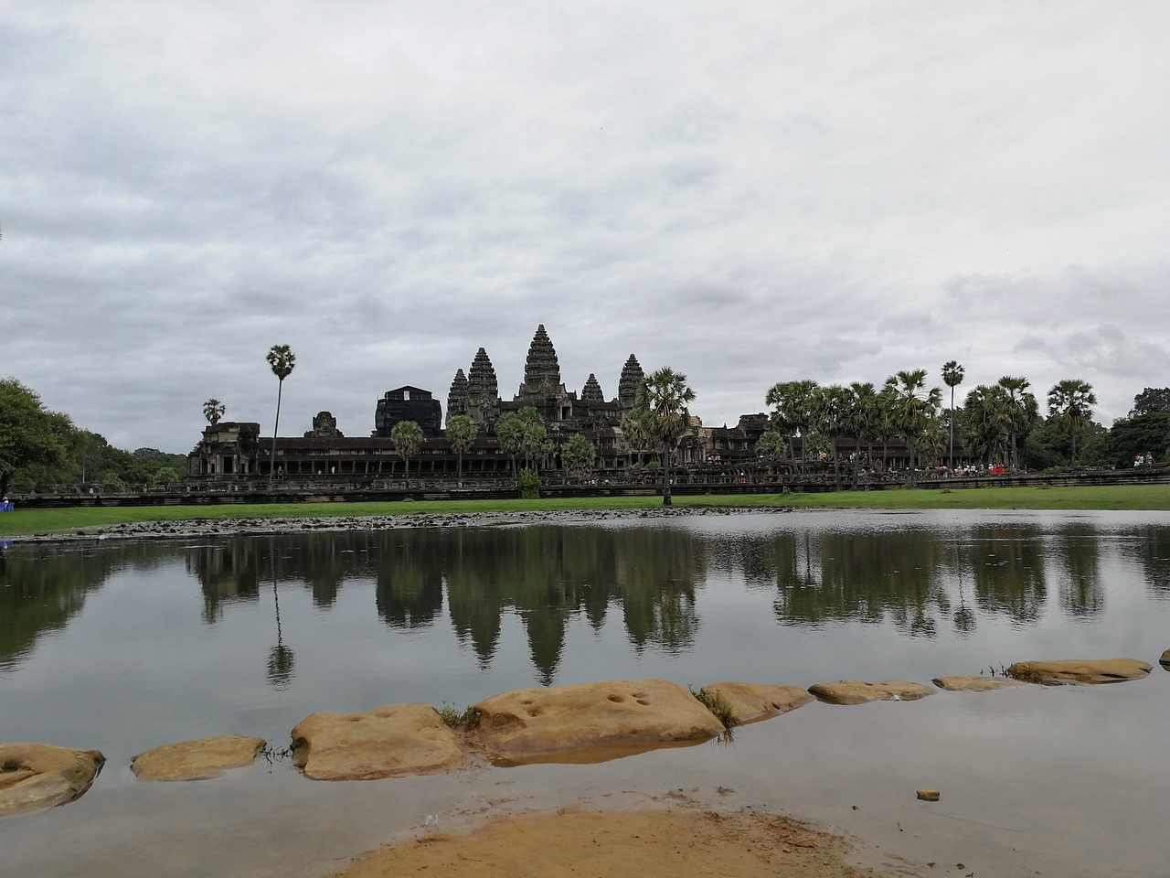 cambodia small angkor reflection free photo
