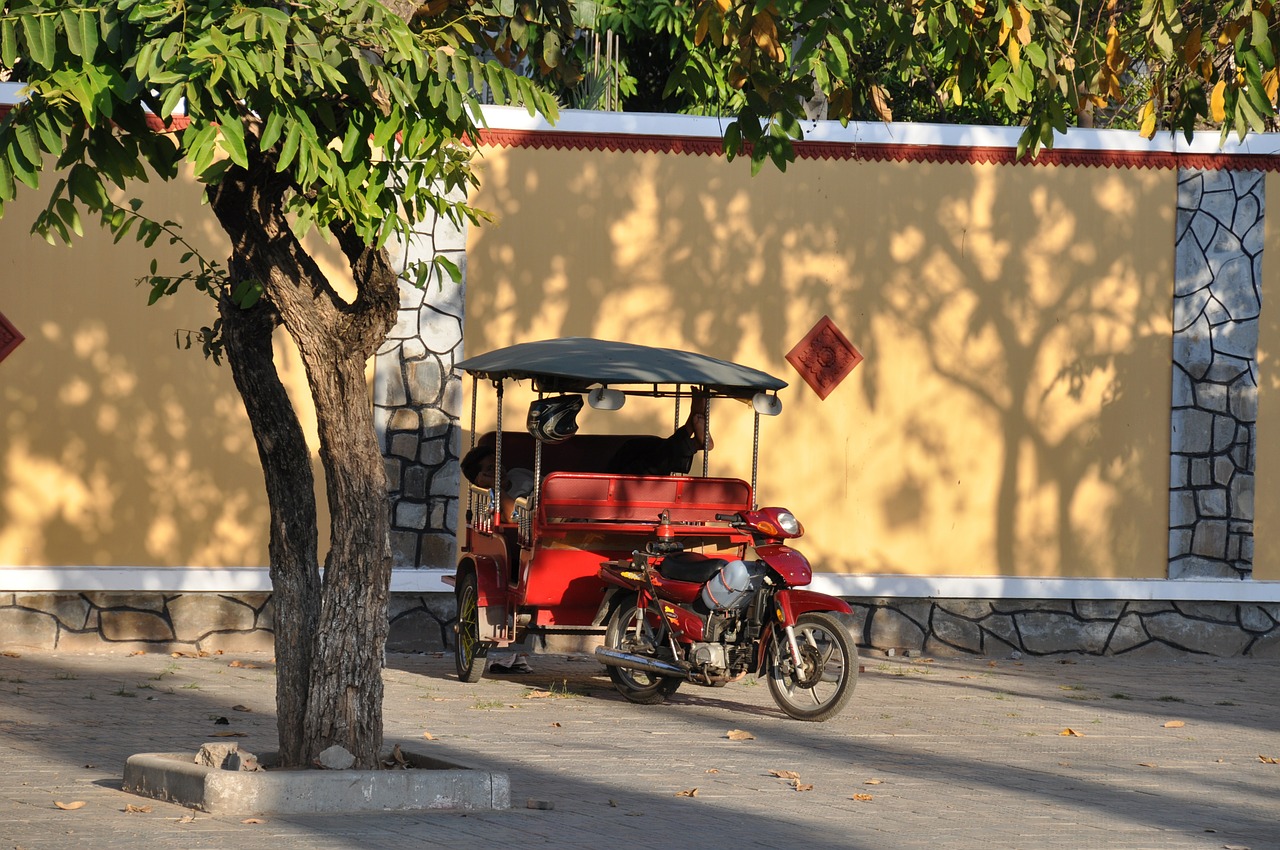 cambodia rickshaw phnom penh free photo