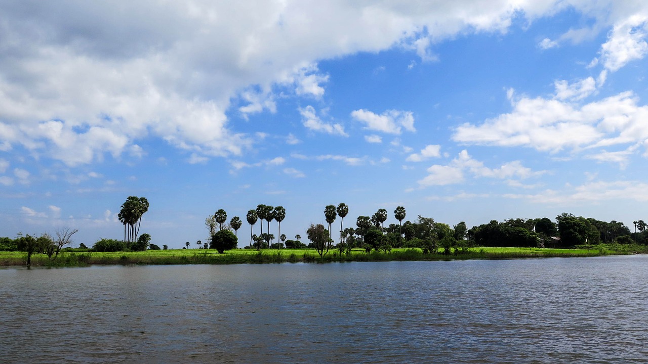 cambodia asia river free photo