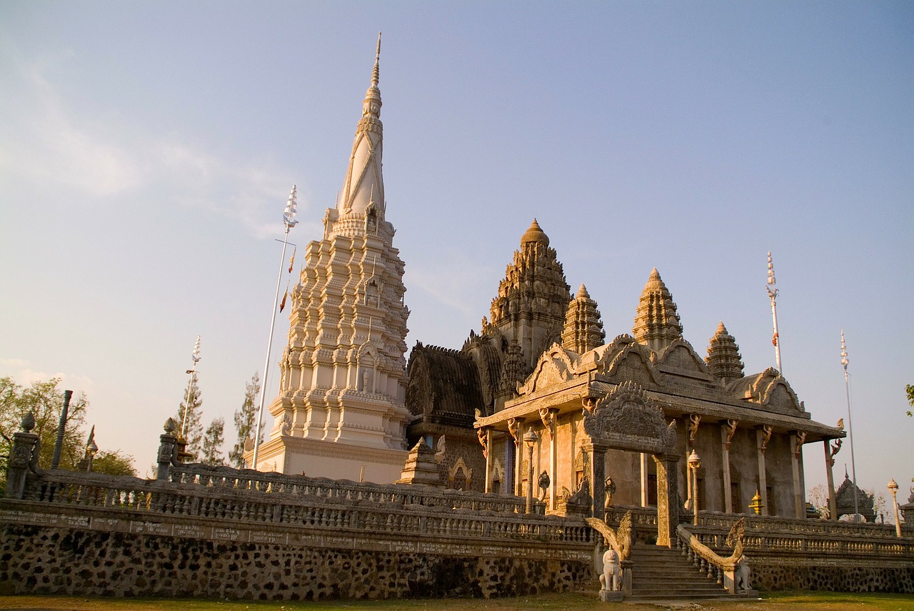 cambodia temple buildings free photo